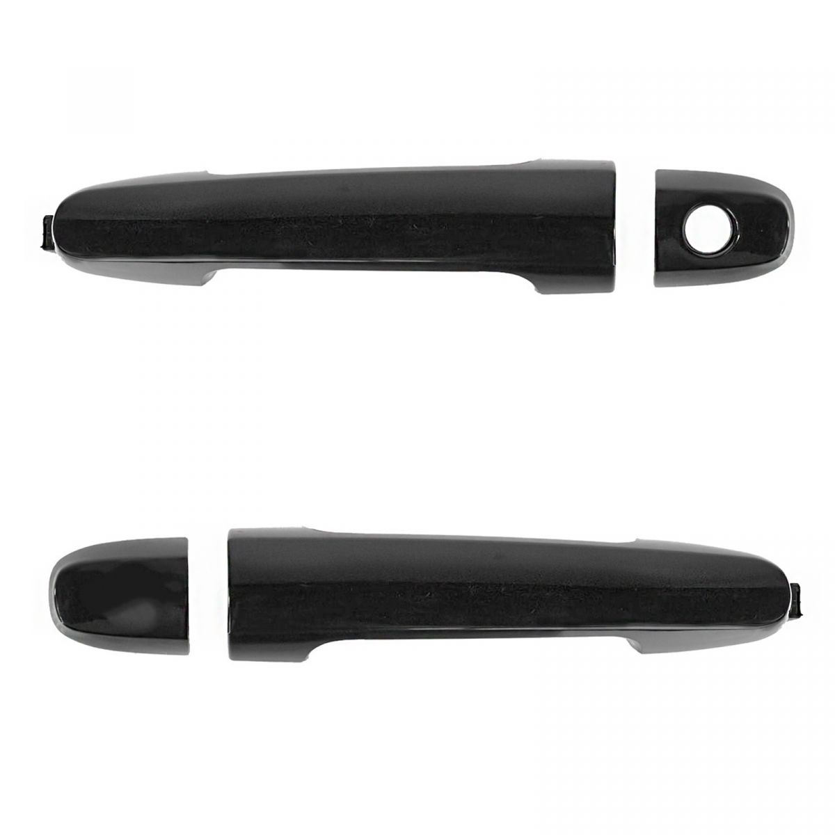 Door Handle with Keyhole Smooth Black Front Outer Pair for ES300 ES330 TC Camry