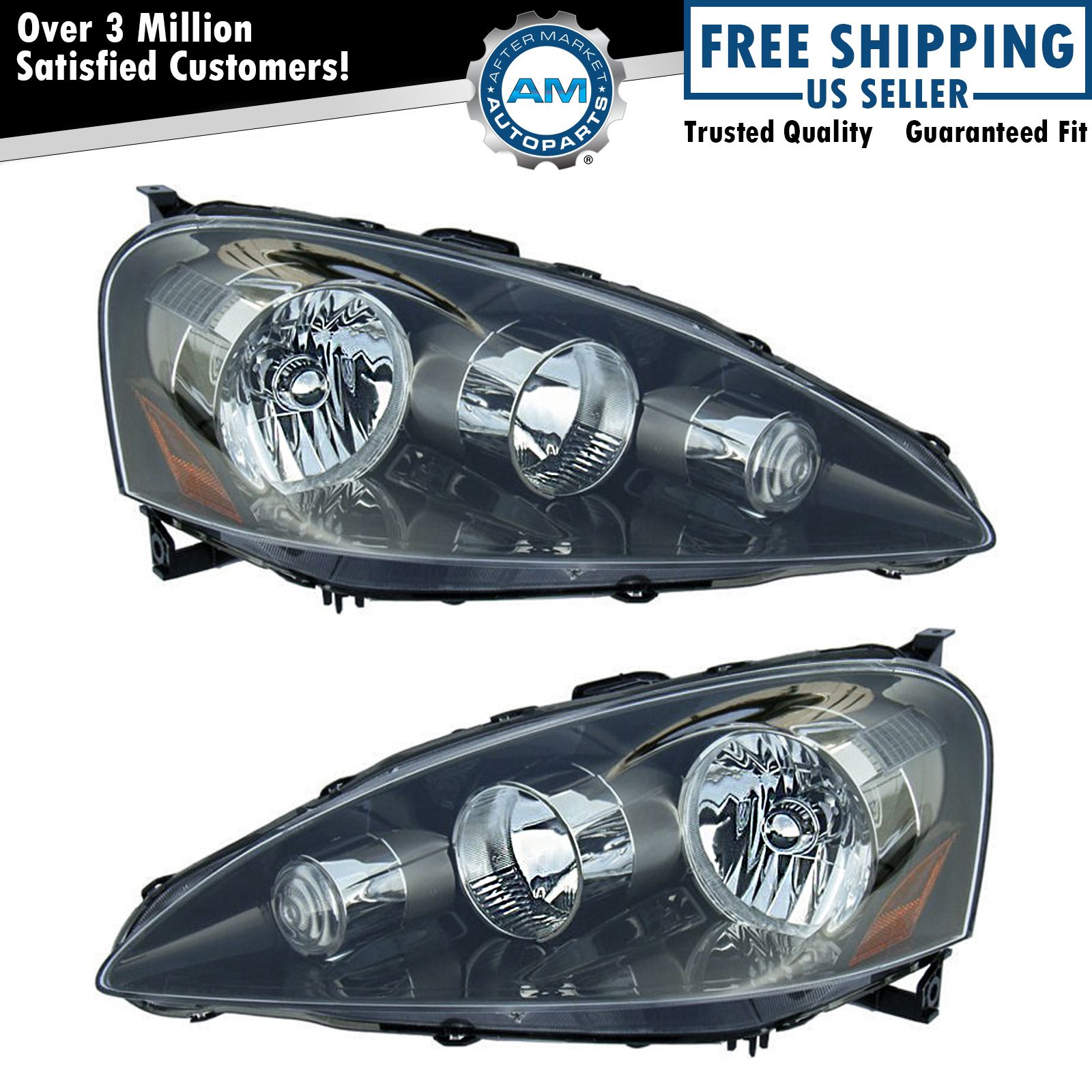 Headlight Set Left & Right For 2005-2006 Acura RSX AC2518108 AC2519108