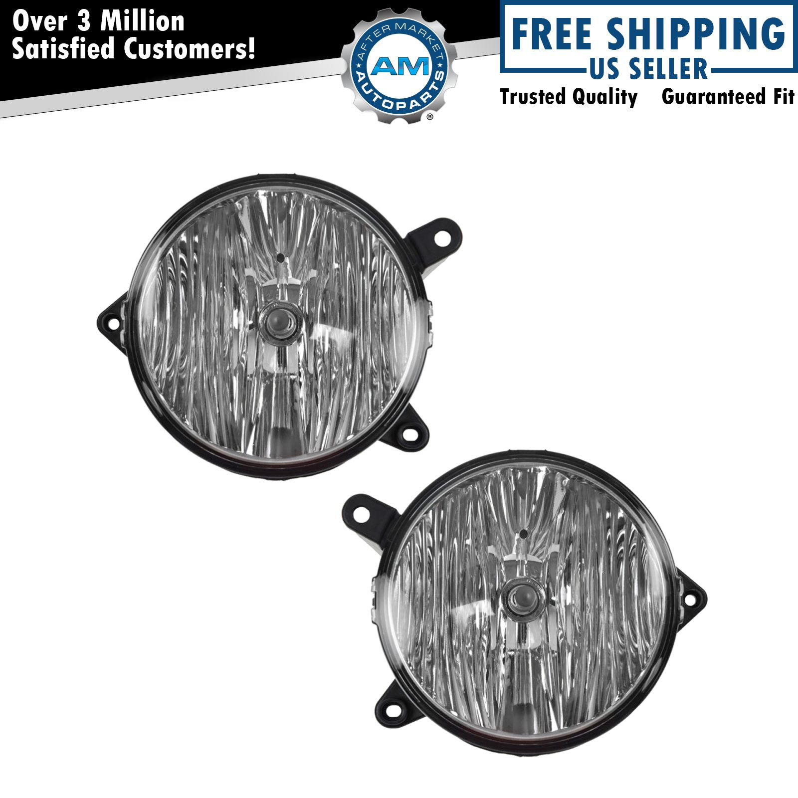 Fog Driving Light Lamp Grill Mounted Set of 2 Pair Kit for Ford Mustang GT
