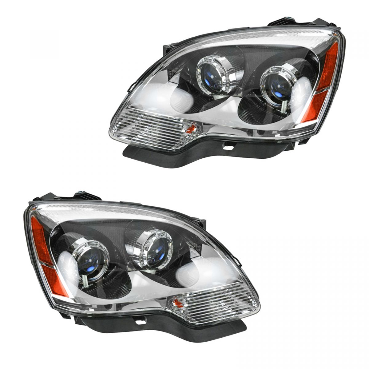 Headlights Headlamps w/ Blue Lens Left & Right Pair Set NEW for 0709