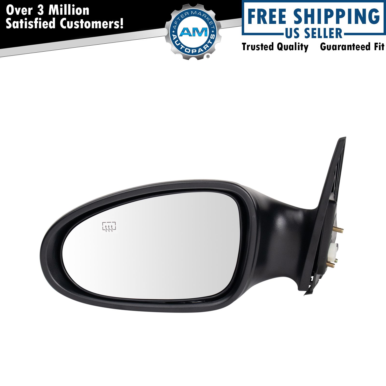 Black Power Heated Side View Mirror Left Hand LH Driver For 05-06 Nissan Altima