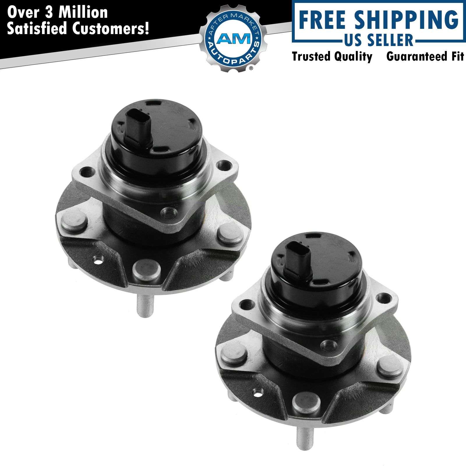 Front Wheel Hubs & Bearings Left & Right Pair Set NEW for 0411 Mazda