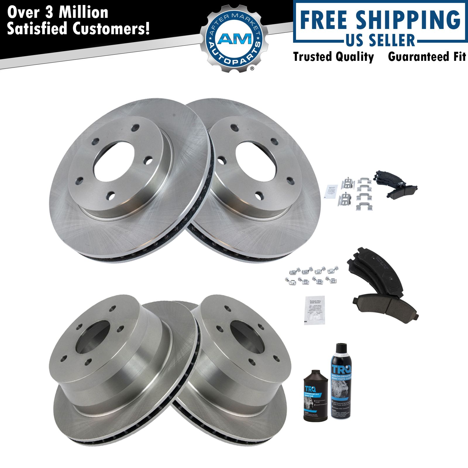 <b>Dot 3 & 4 Ceramic Brake Pad & Rotor Kit</b>