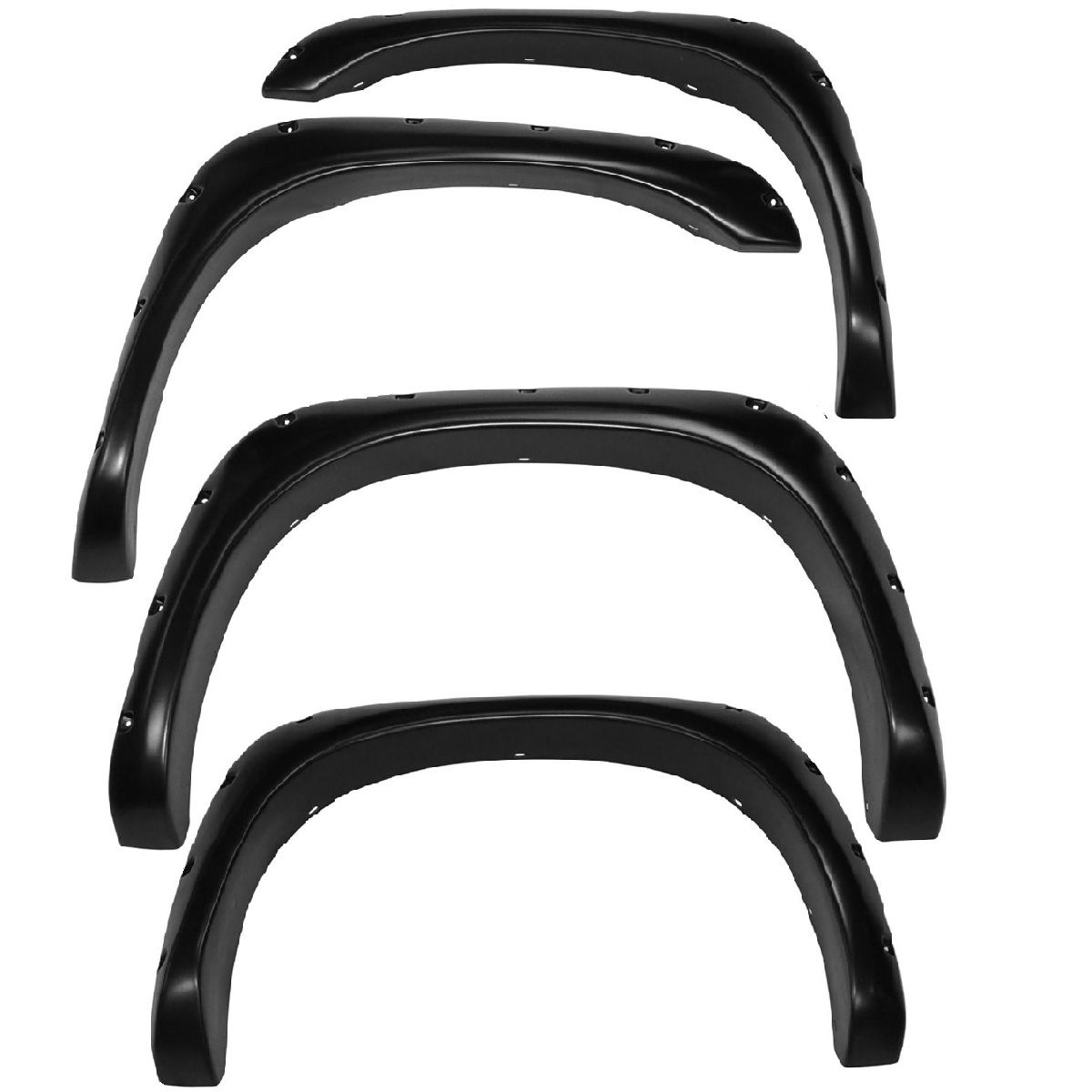 Fender Flare Kit Bolt On Pocket Rivet Style Smooth Set of 4 for Ram