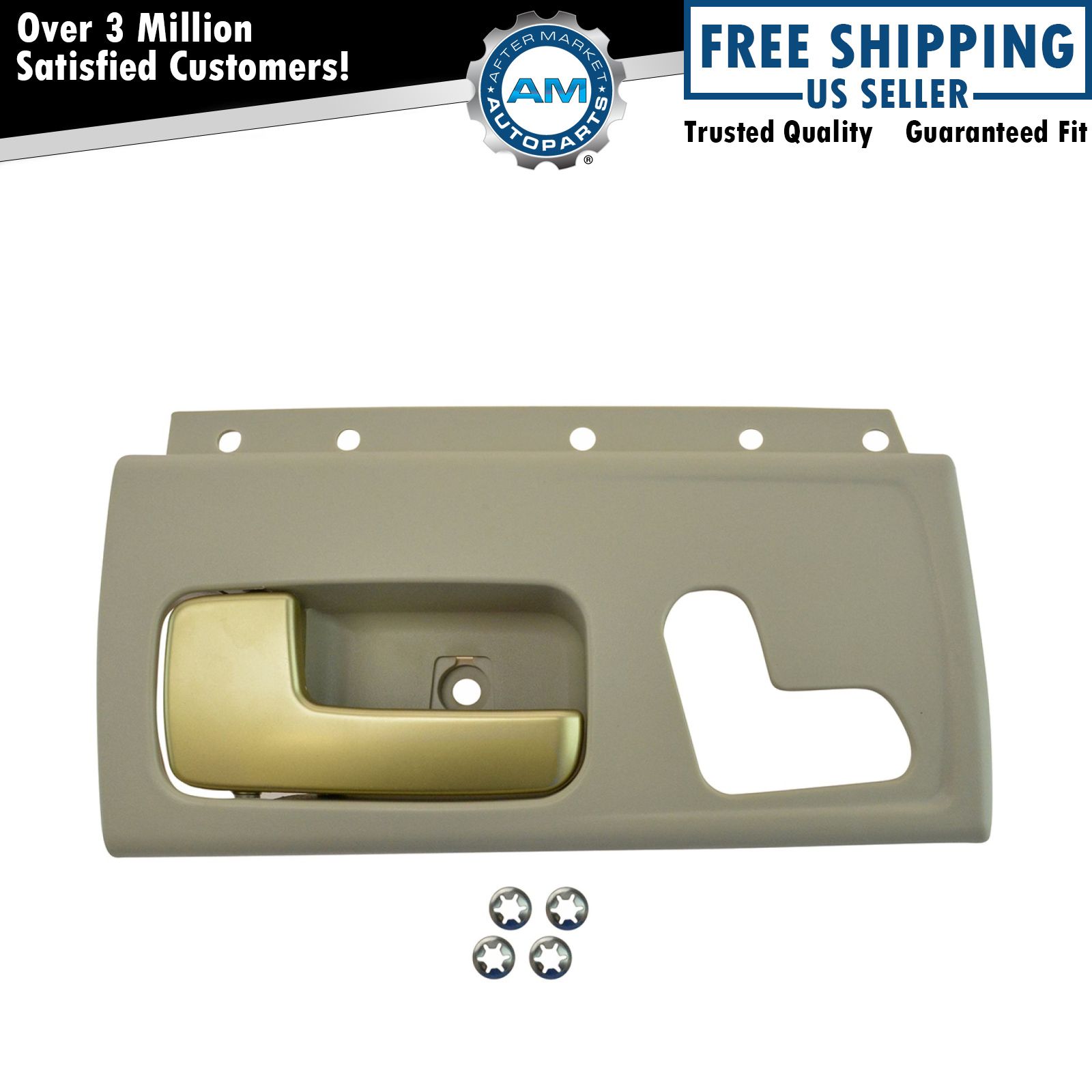 Front Left Interior Door Handle Beige & Gold For 2003-2011 Lincoln Town Car