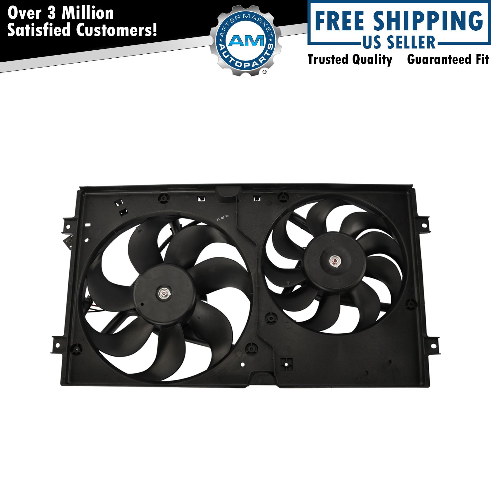 Dual Radiator Cooling Fan w/ Motor Assembly for 98-05 VW Beetle