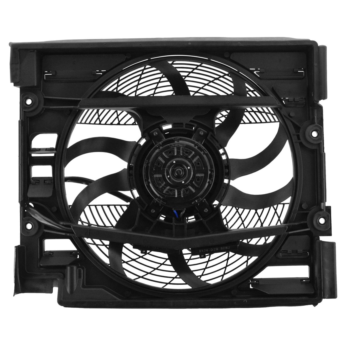 AC Condenser Auxiliary Cooling Fan Motor Blade Shroud Assembly for BMW 528i 540i