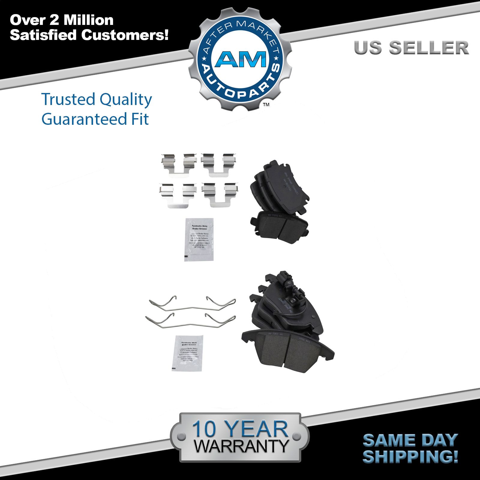 Front Rear Premium Ceramic Brake Pad For 06 07 08 09 10 11 12 13 Audi Volkswagen