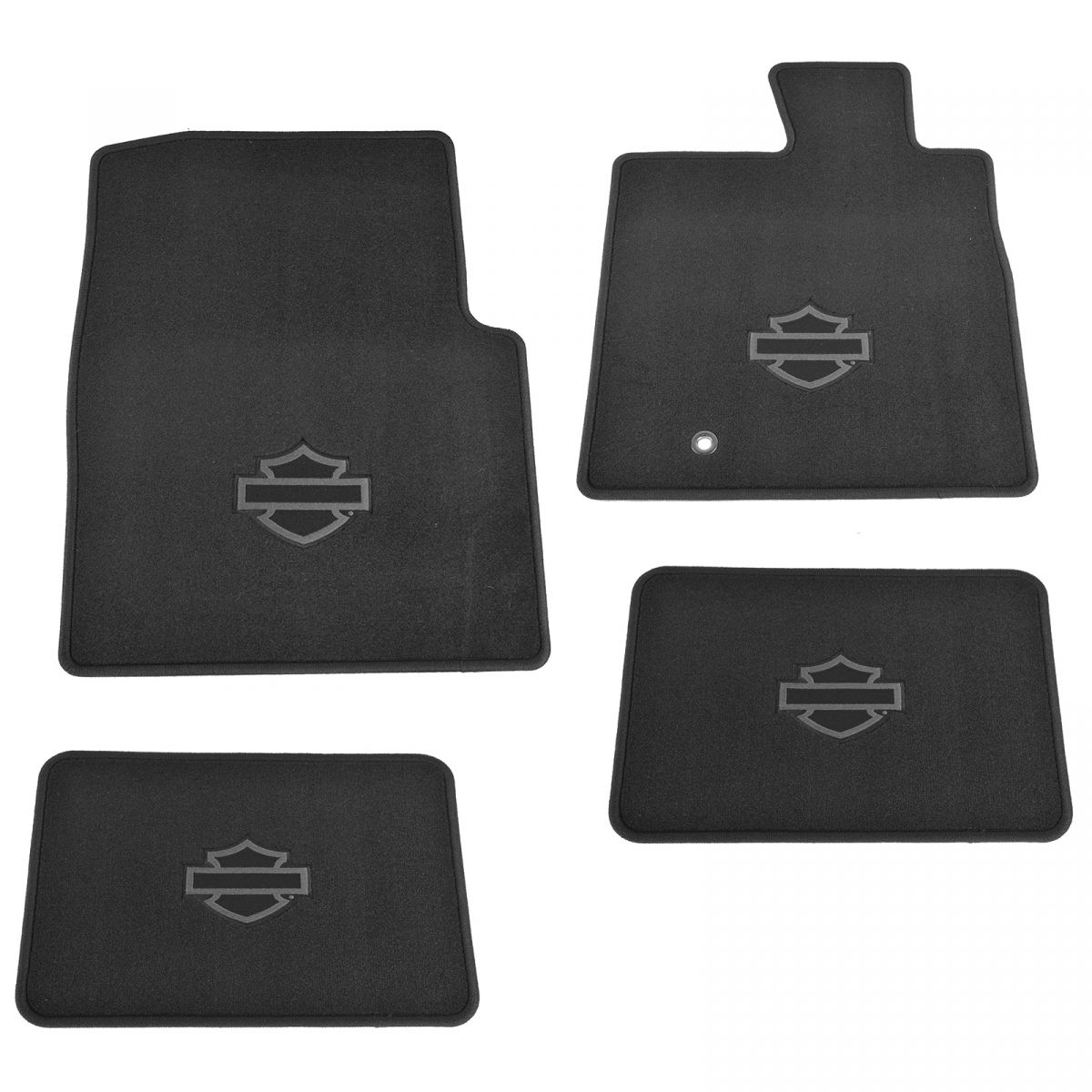 OEM Floor Mat Carpet Kit Set of 4 Harley Davidson Logo Black for Ford
