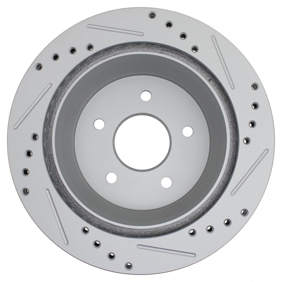 Performance Drilled Slotted Rear Coated Brake Rotor Pair for Chevy S10