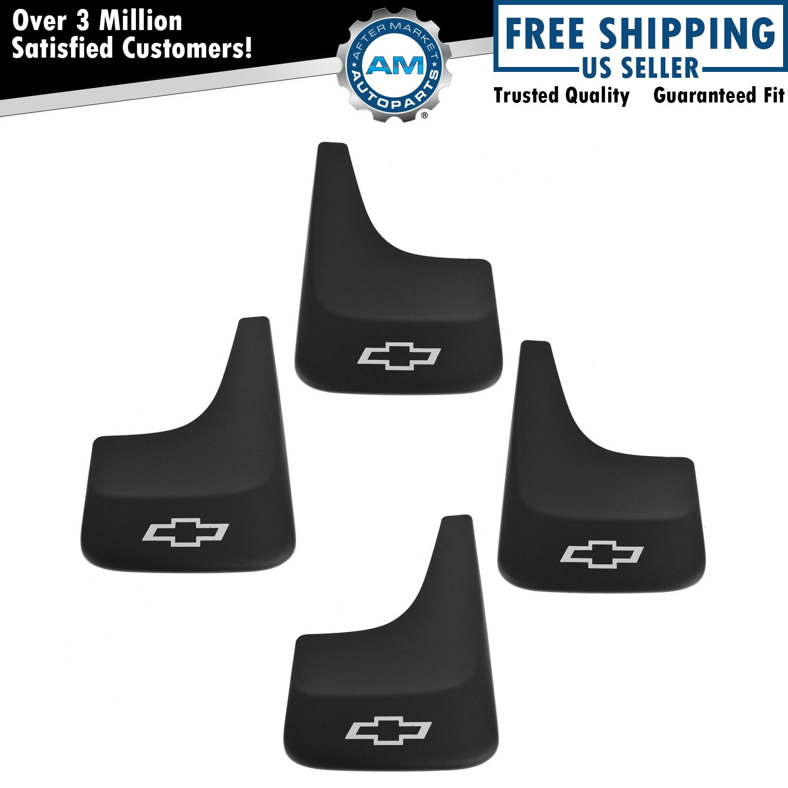 GM Mud Flap Splash Guard Front & Rear Kit Set of 4 for Chevy Pickup Truck SUV