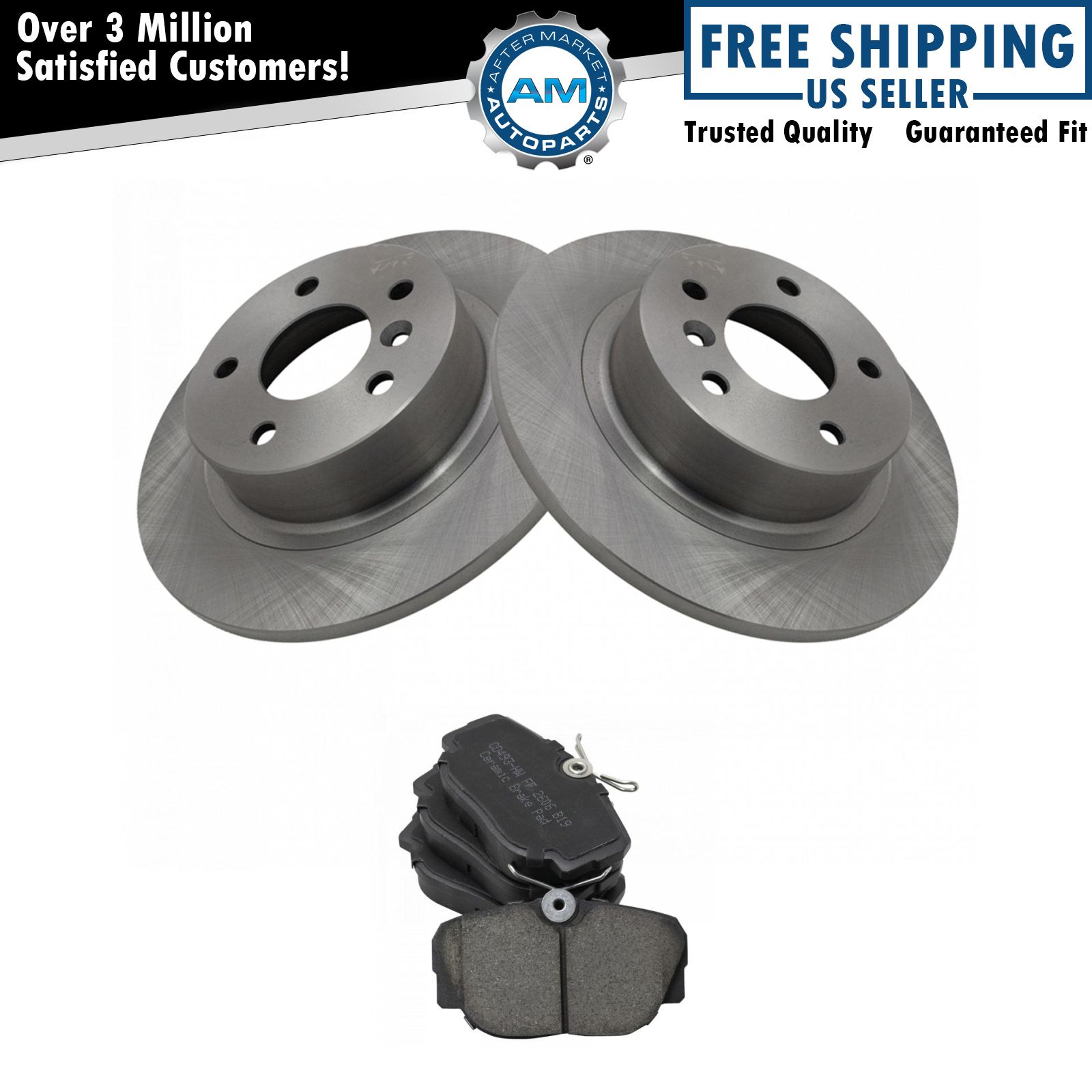 Rear Brake Pads & Rotor Kit For 99-04 Land Rover Discovery 95-02 Range Rover