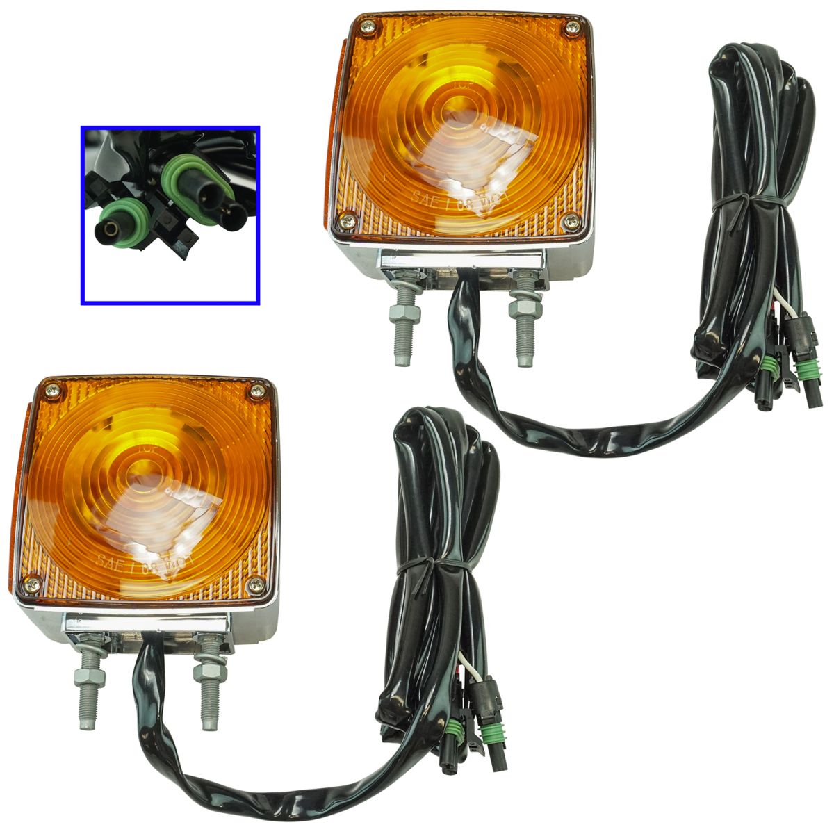 Dorman Front Parking Turn Signal Light Lamp Assembly Set Pair for