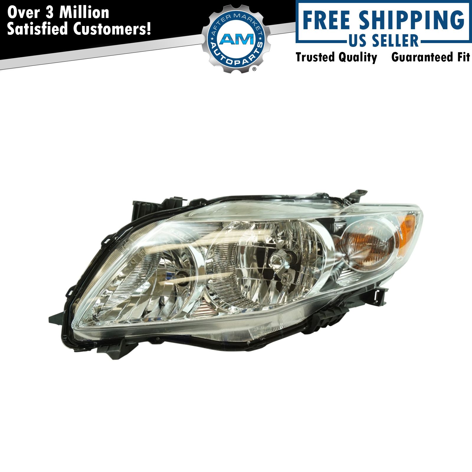 Left Headlight Assembly Drivers Side For 2009-2010 Toyota Corolla TO2502182