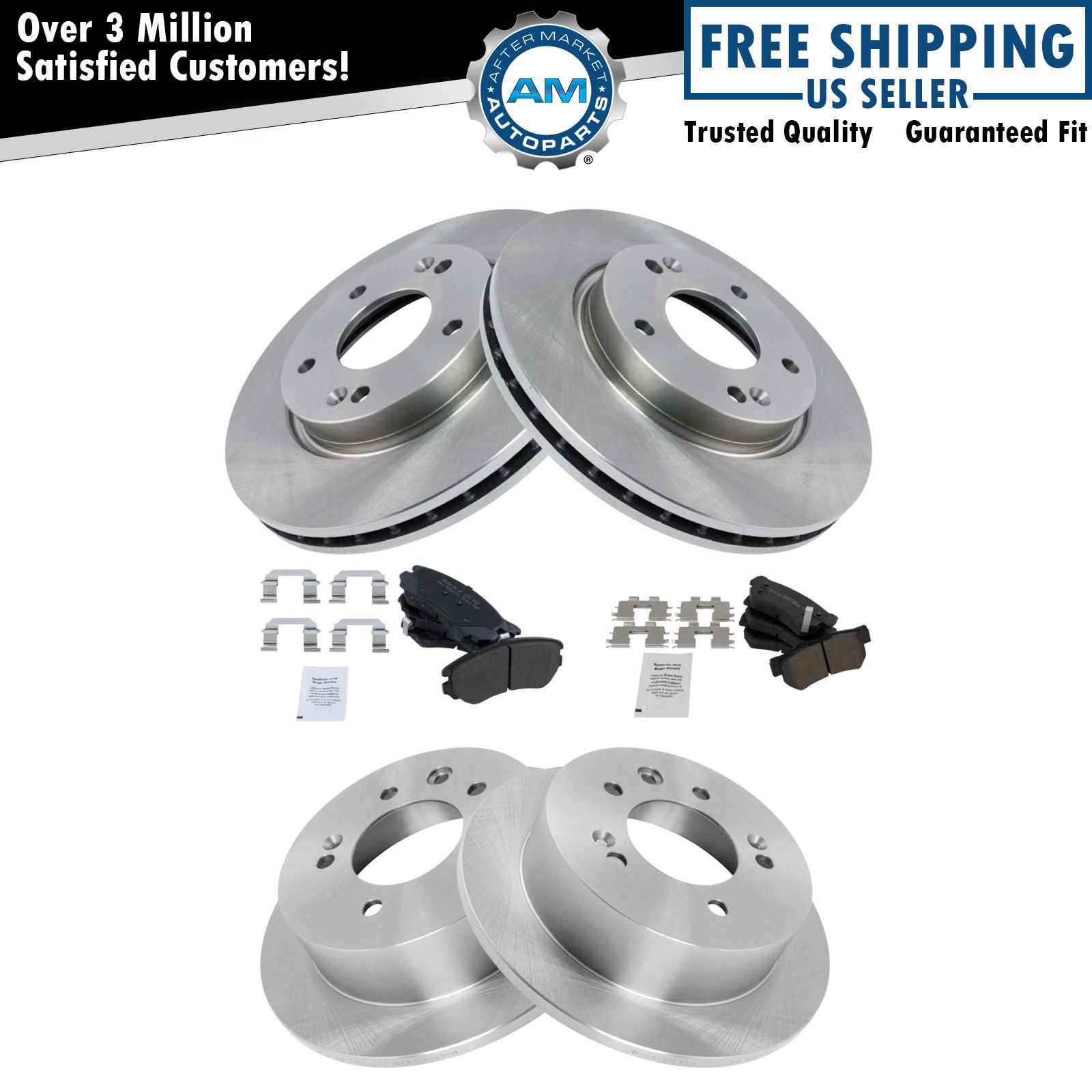 <b>Semi-Metallic Brake Pad & Rotor Kit</b>