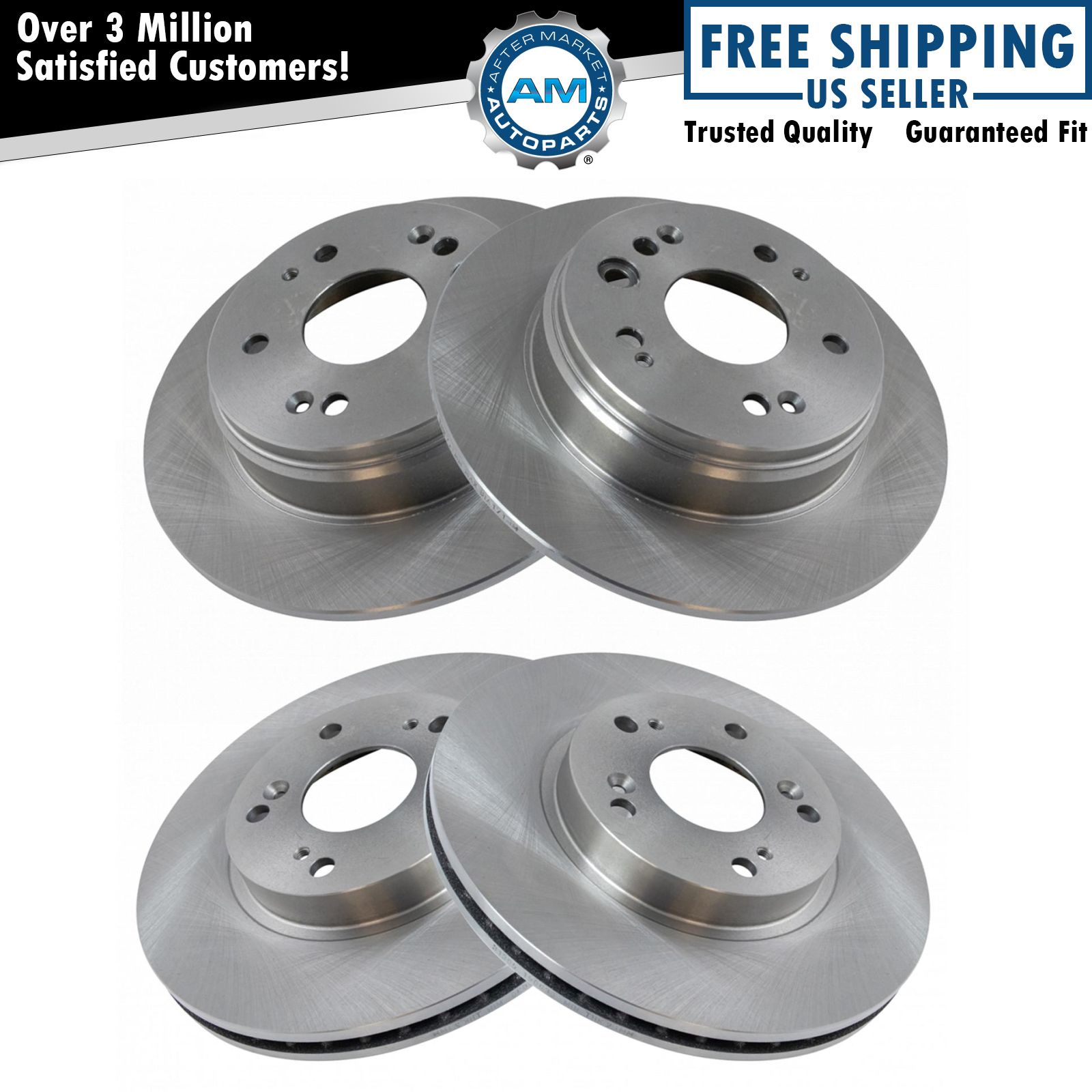 Front & Rear Brake Rotors Set For 2002-2004 Honda CR-V