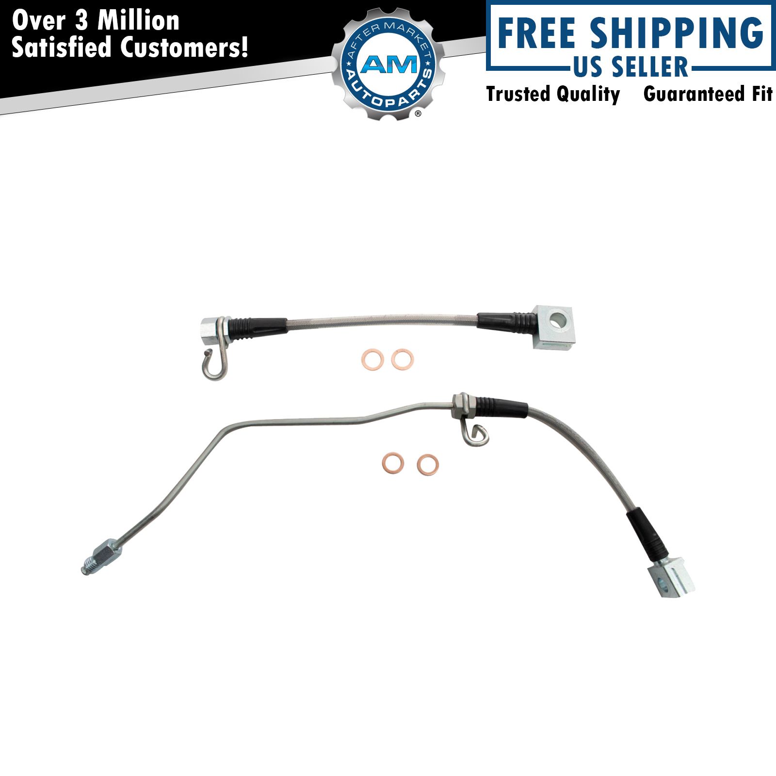 Rear Brake Hose Set Fits 2002-2008 Dodge Ram 1500