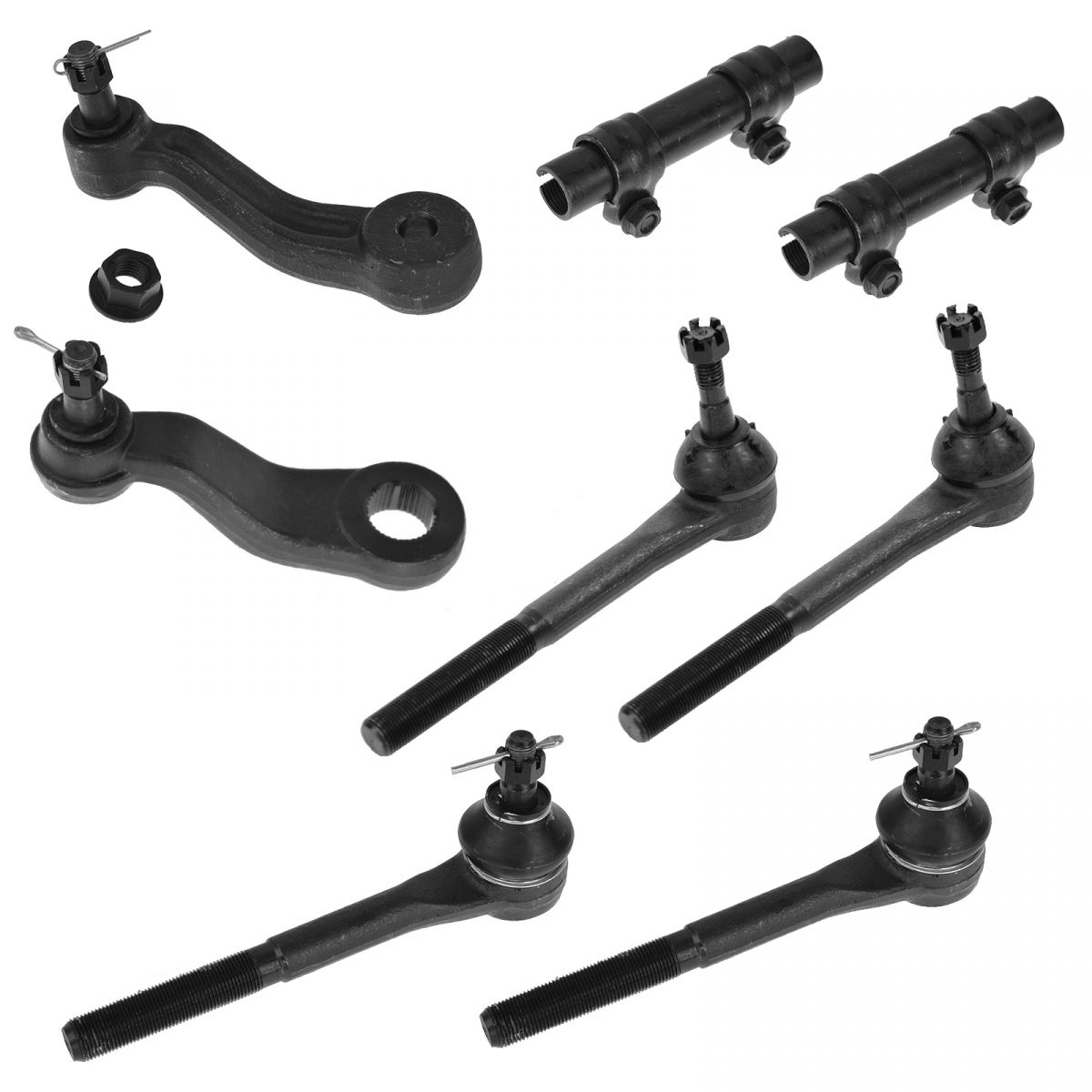 Tie Rod Inner Outer w/ Adjusting Sleeves & Idler Pitman Arm for Chevy