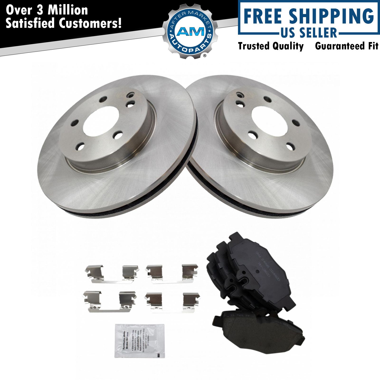 Brake Rotor & Posi Ceramic Pad Front Kit Set for Mercedes Benz E320 E350 New