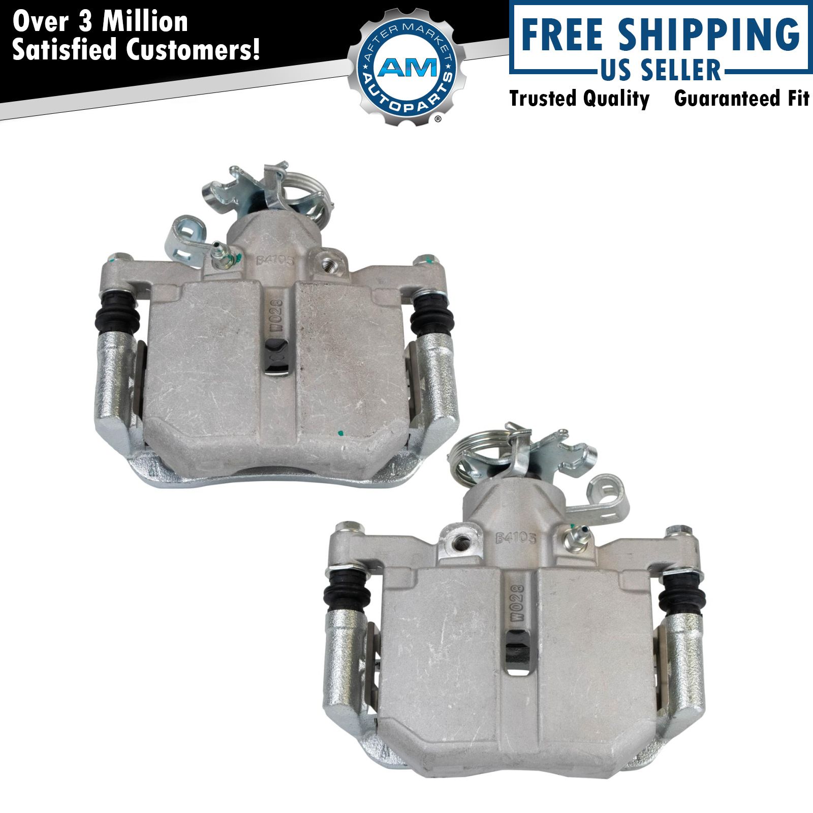 New Rear Disc Brake Caliper with Bracket & Hardware Pair for Buick Cadillac