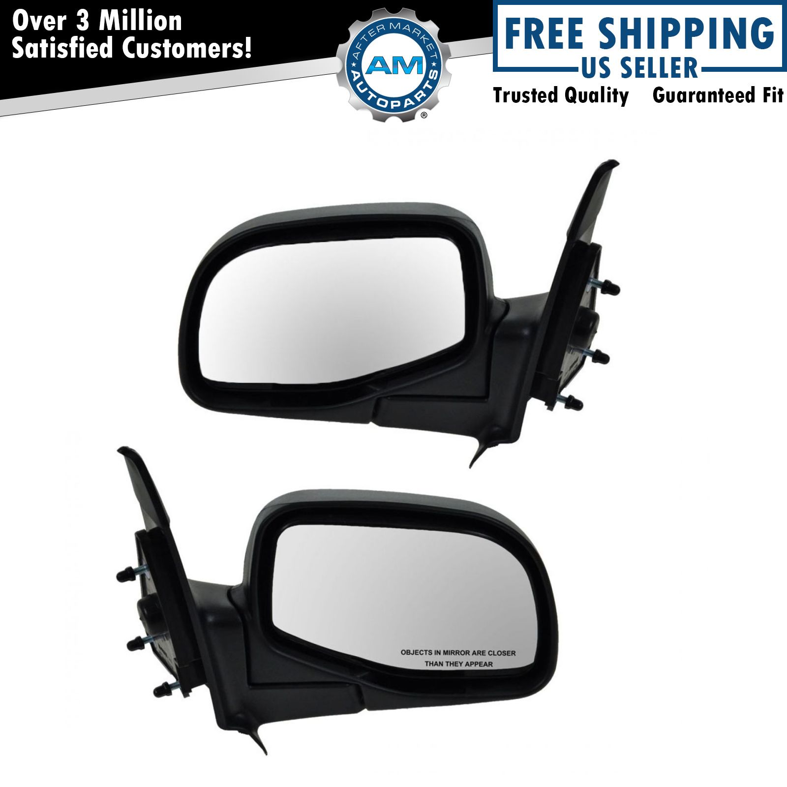 Manual Side View Mirrors Left & Right Pair Set For Ford Ranger Mazda B-Series