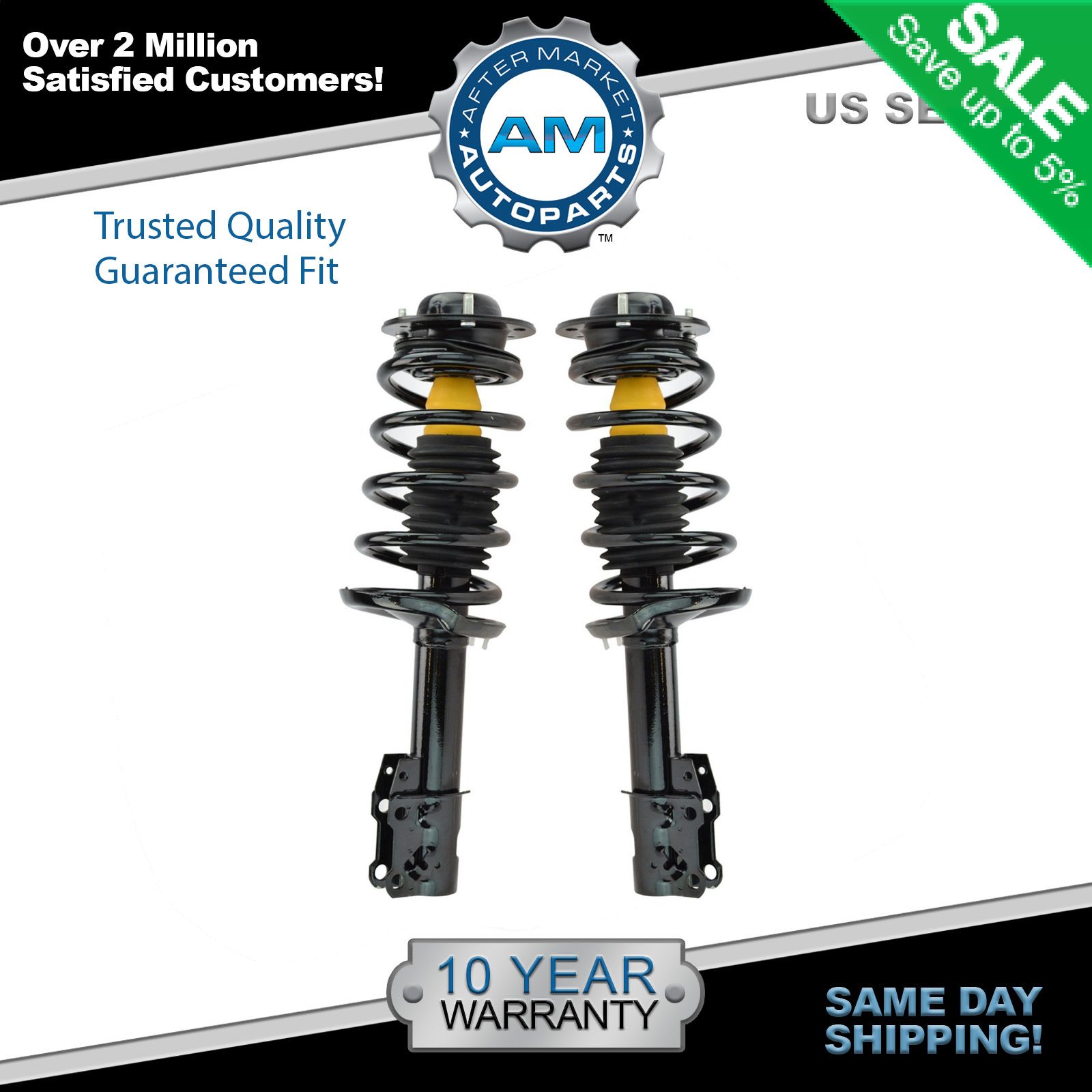 Pair Front Quick Complete Struts 2pc Fits Chevy Malibu Pontiac G6