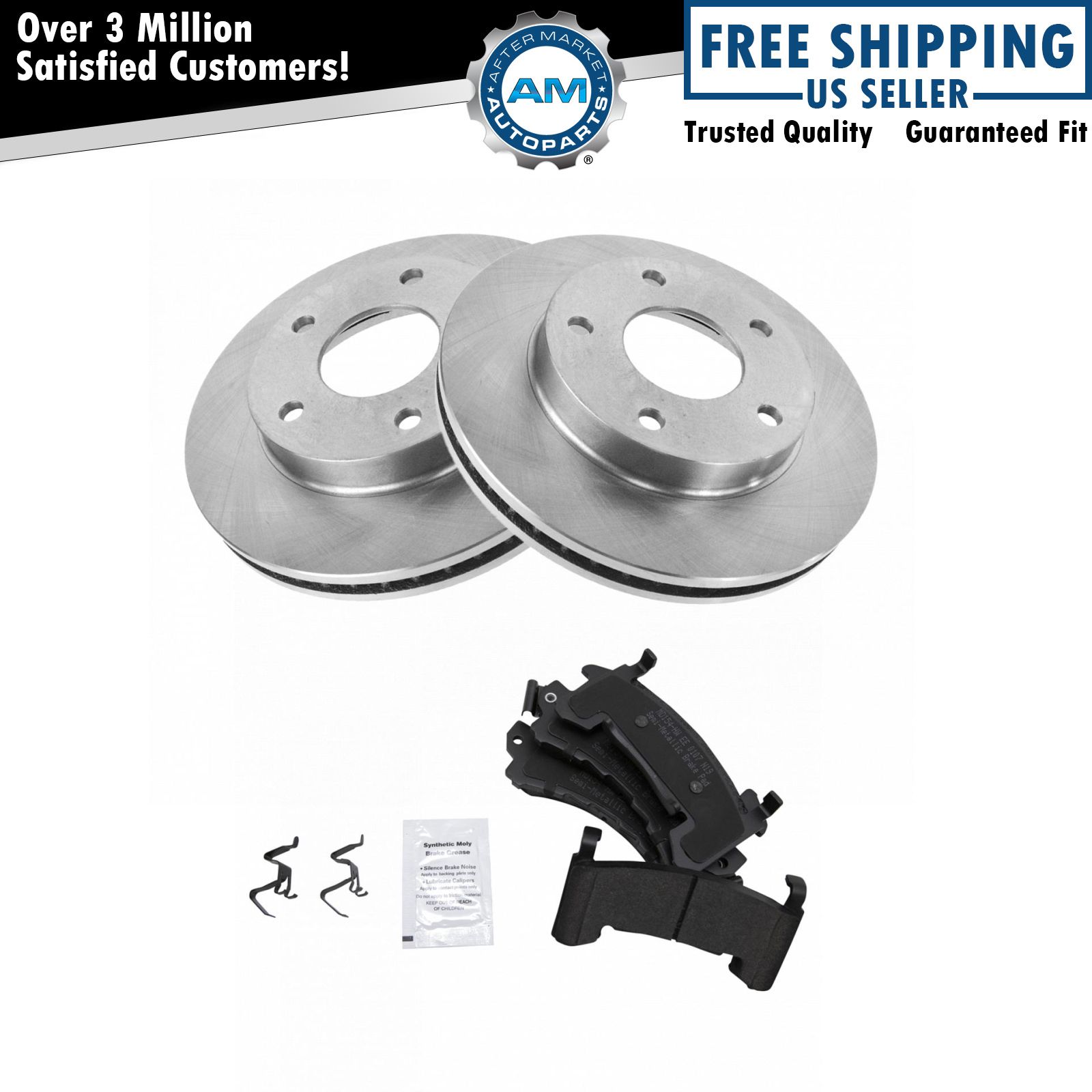 Brake Pad & Rotor Kit Metallic Front or Rear for Cadillac Chevy GMC New
