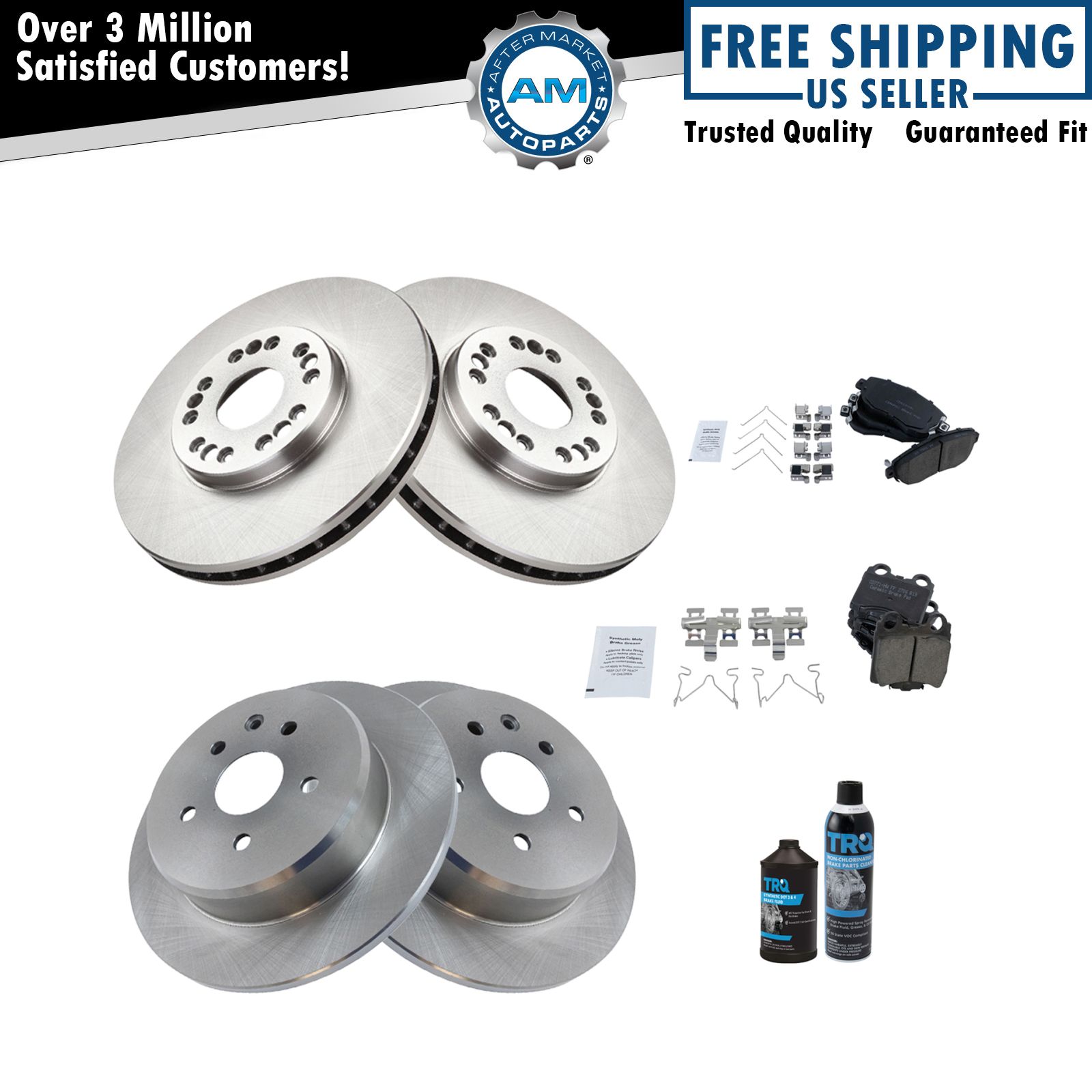 <b>Dot 3 & 4 Ceramic Brake Pad & Rotor Kit</b>