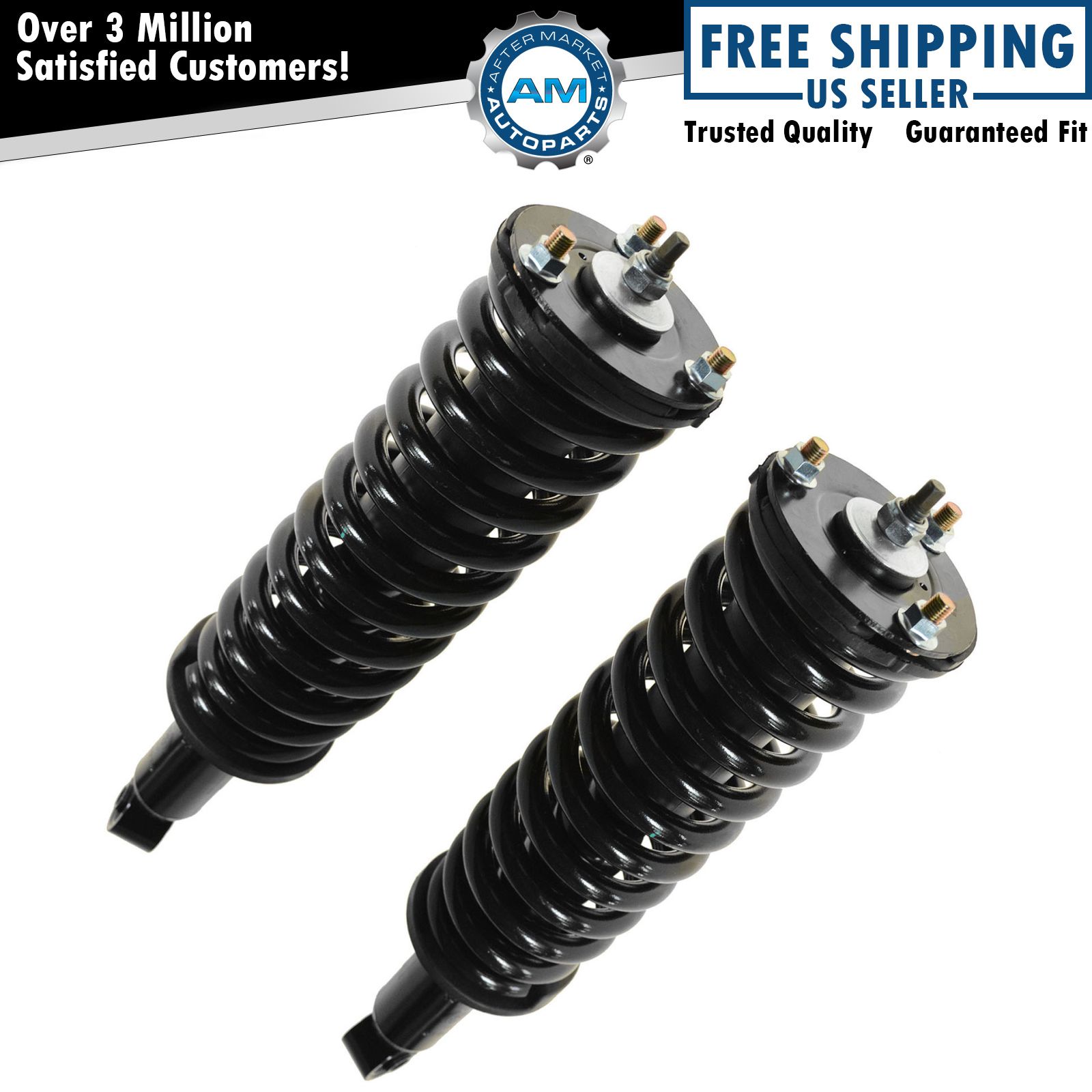 Complete Loaded Shock Strut Spring Pair Set NEW for 9504