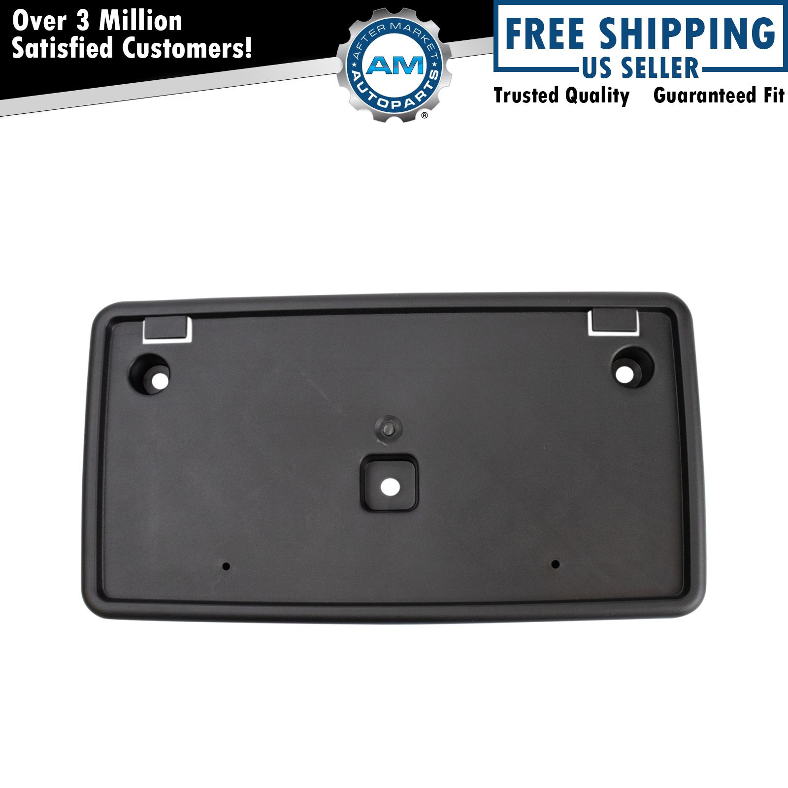Front License Plate Bracket Black Fits 2004-2010 Jeep Grand Cherokee