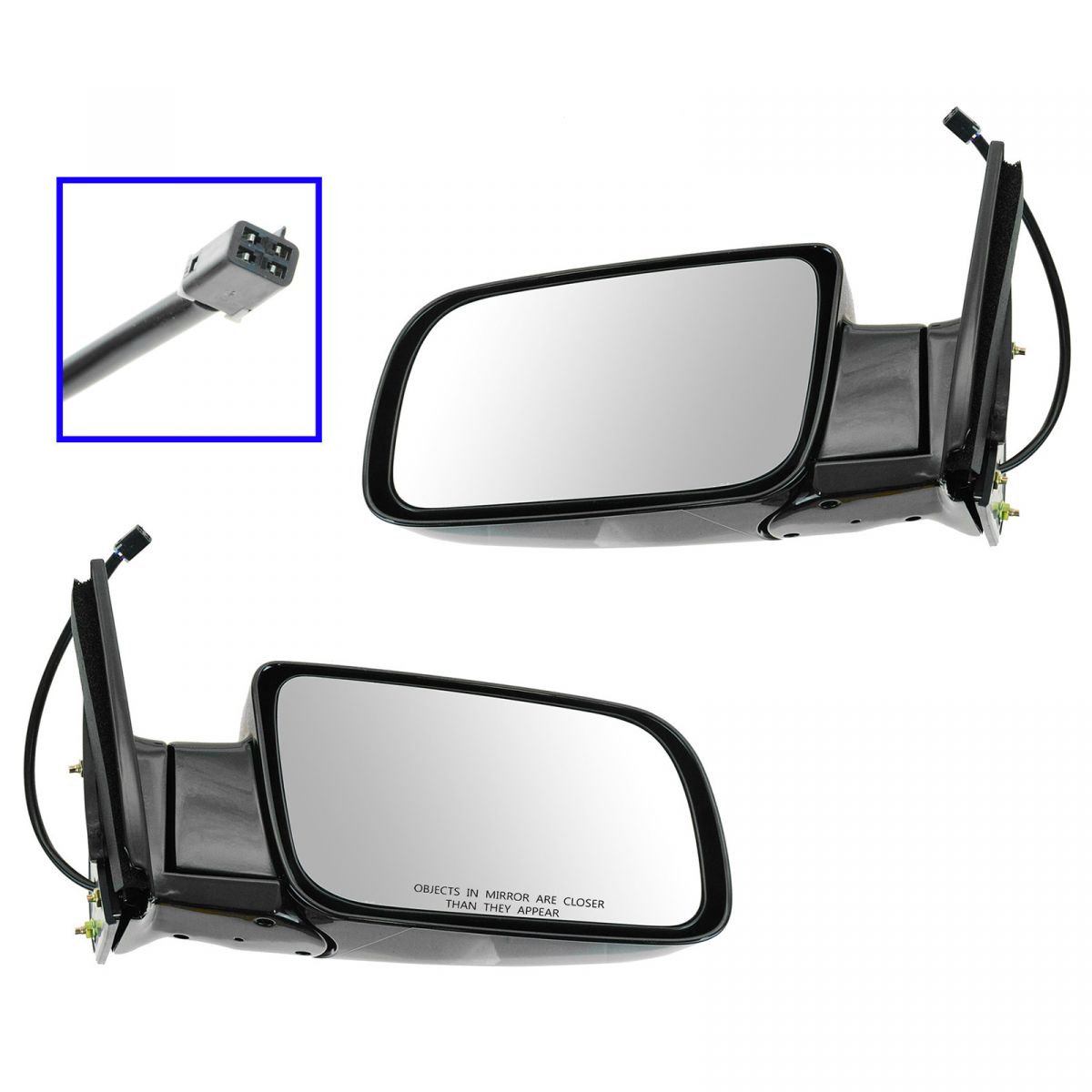 Mirrors Power Black Folding Left/Right Pair Set for Chevy GMC Pickup