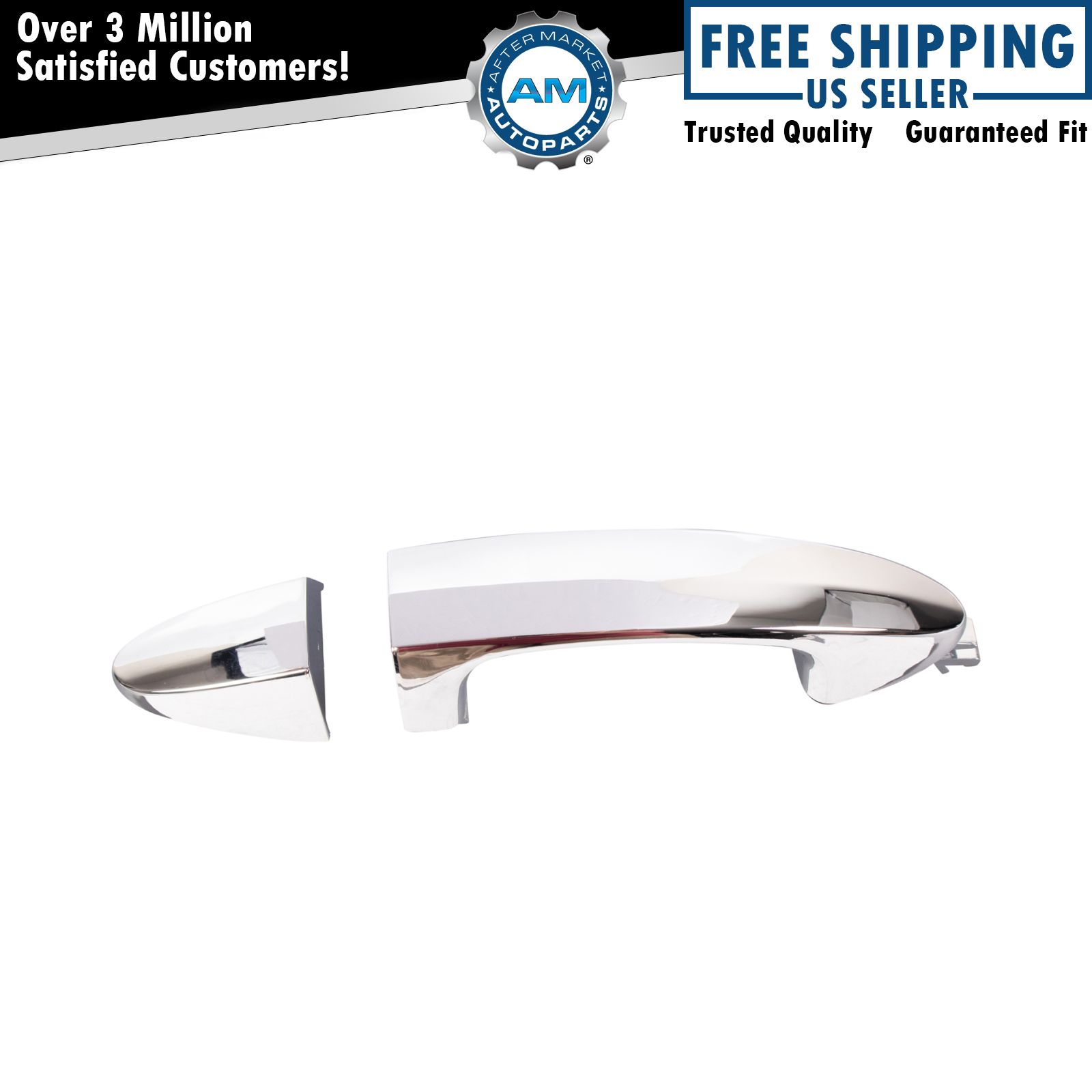 Exterior Door Handle Chrome For 2011-2019 Ford Fiesta