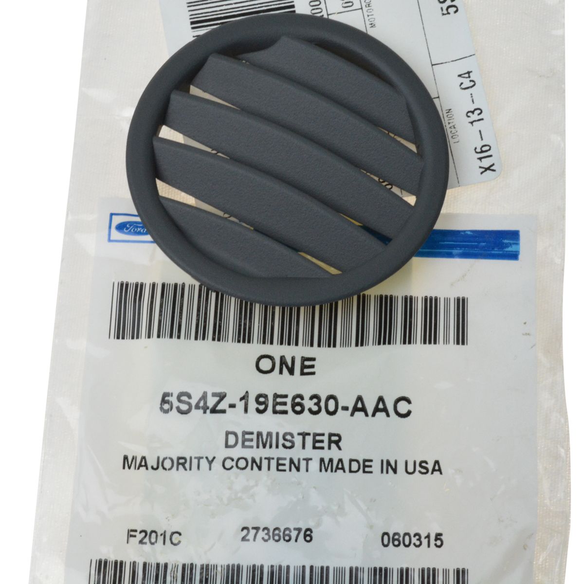 OEM Dash Mounted Side Air Defroster Vent Grille Right RH Dark Flint for