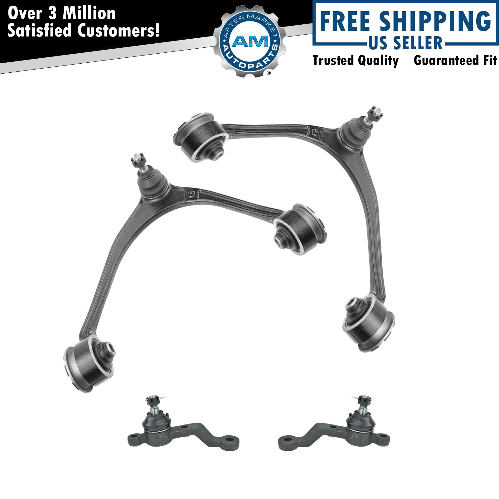 TRQ Upper Control Arm Lower Ball Joint Tie Rod LH RH Set Of 8 For GS300 GS400 GS430
