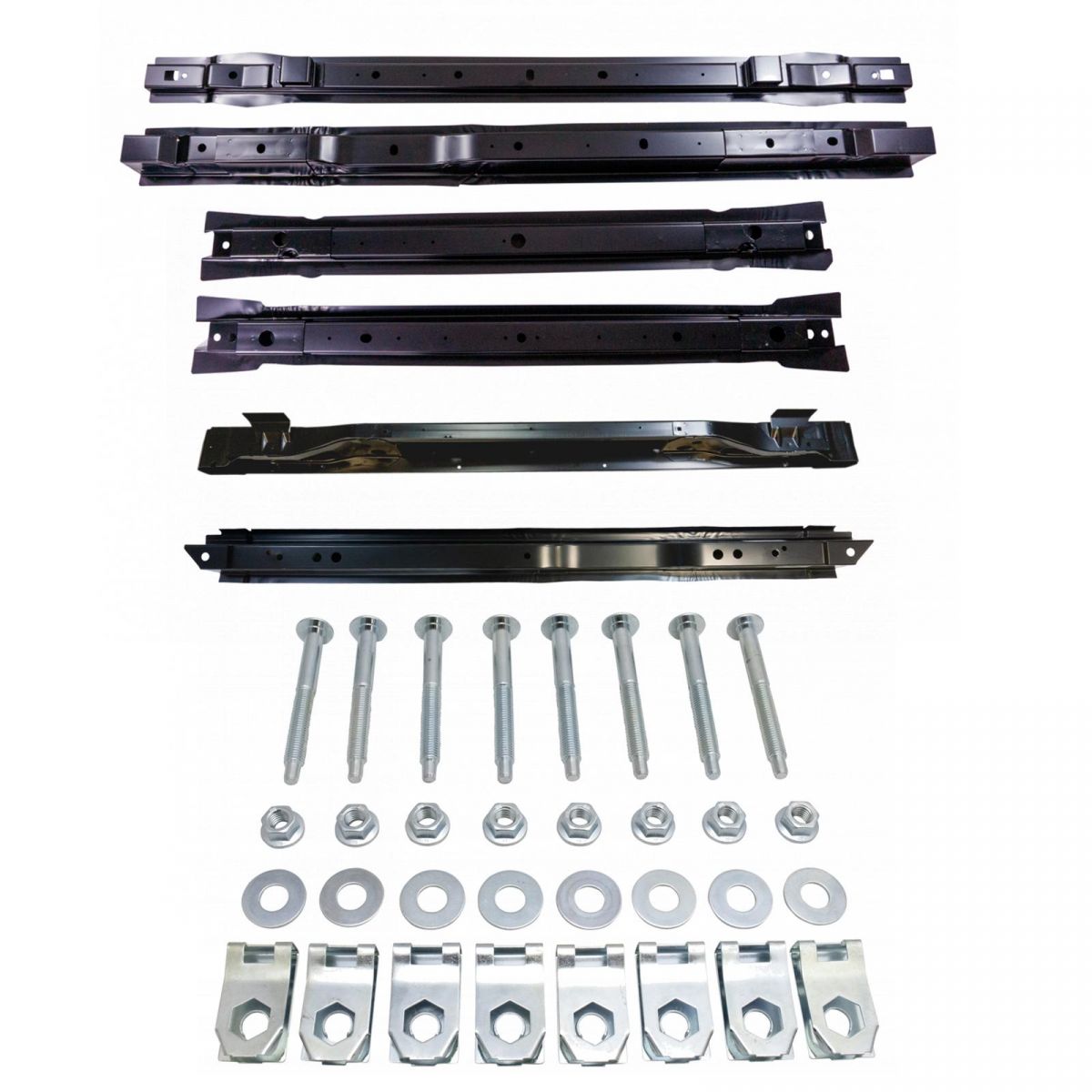 Bed Crossmember Rust Repair Panels Sill Kit w/ Hardware Set of 7 for