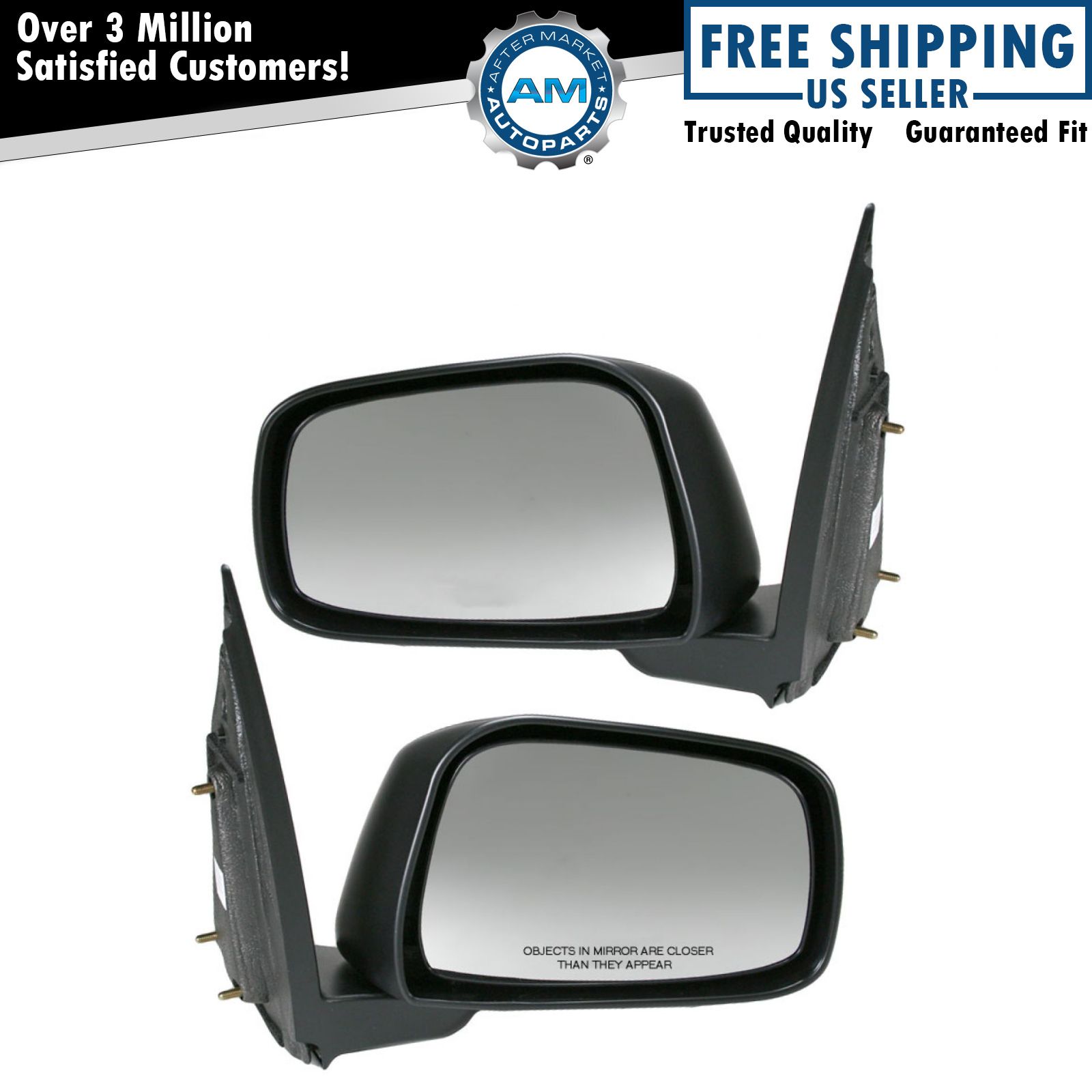 Side View Mirrors Manual Left & Right Pair Set for Nissan Xterra Frontier