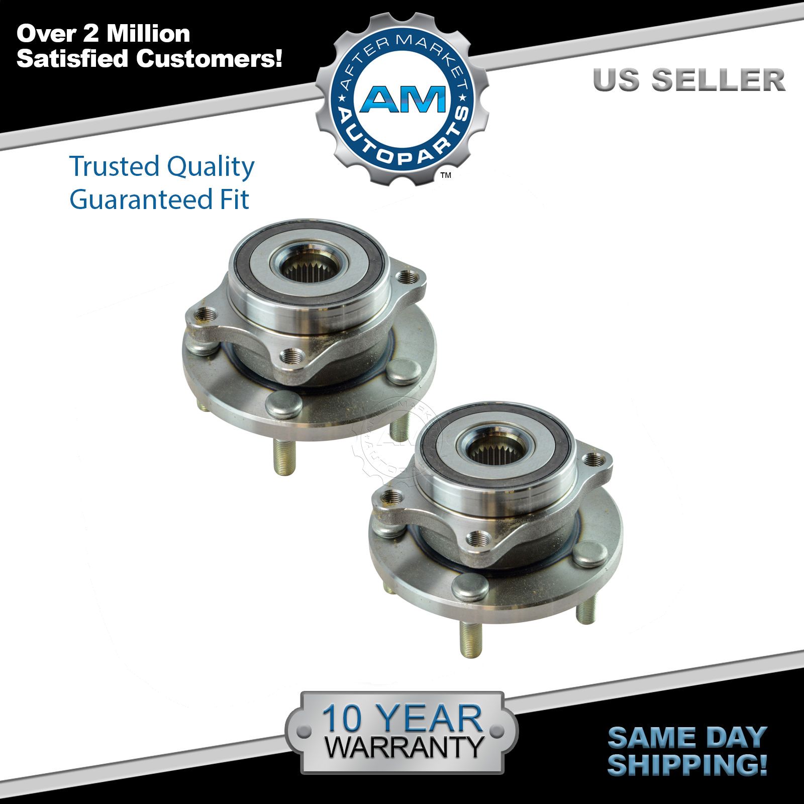 Wheel Bearing & Hub Assembly Front LH RH Pair for 0414 Subaru WRX STI
