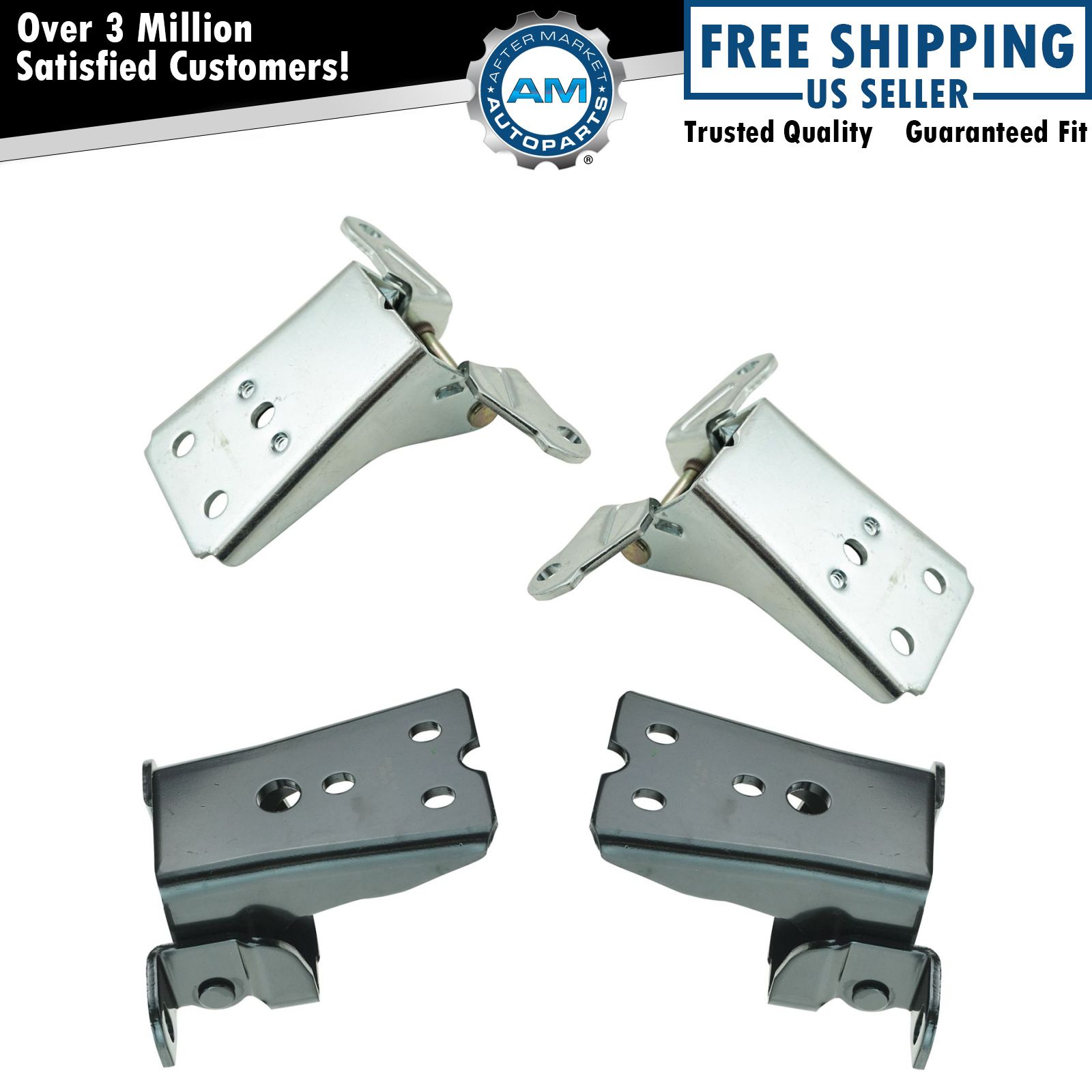 Door Hinge Upper Lower Left & Right Side Set of 4 for Ford Mercury