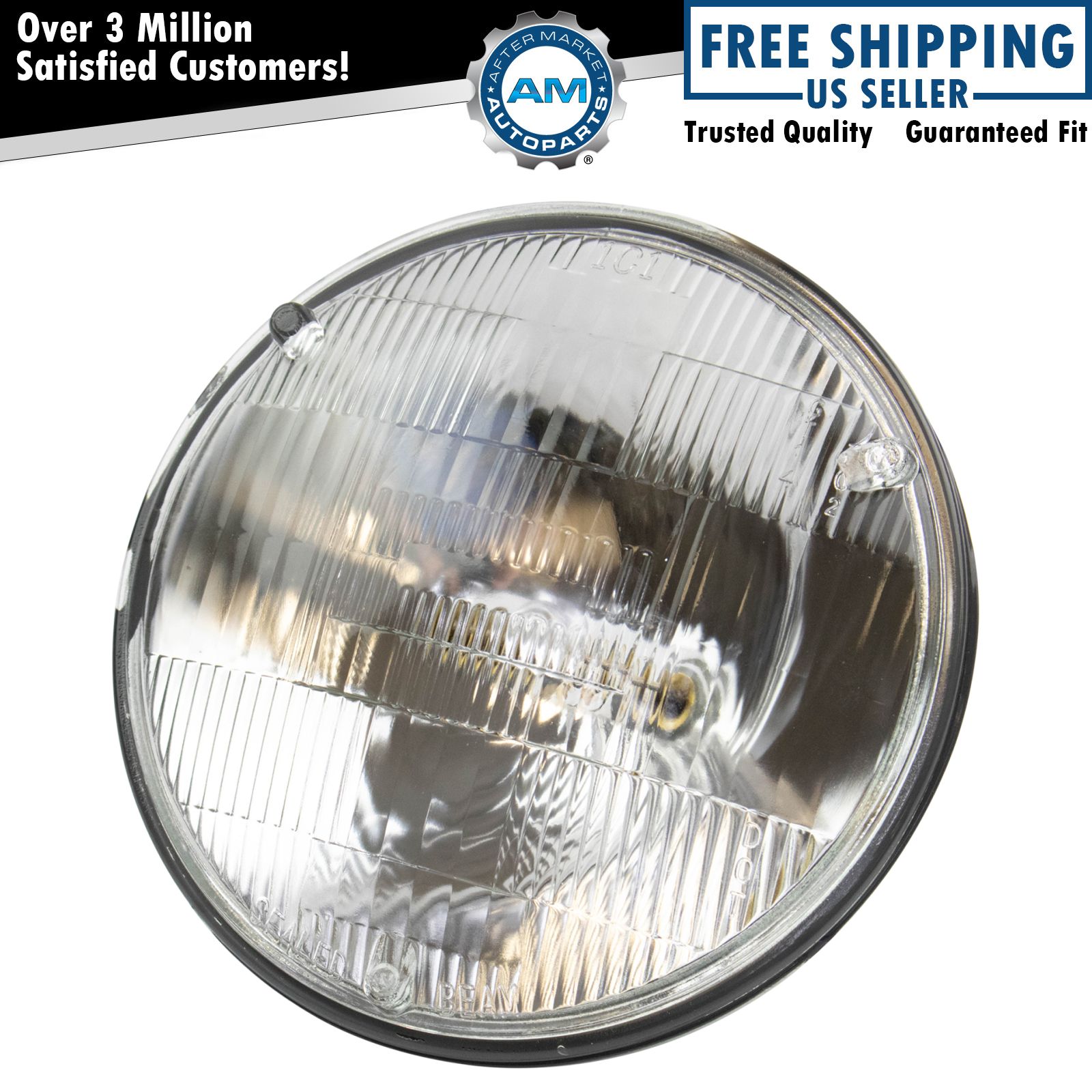 Round Sealed High Beam Headlight Headlamp for Chevy GMC Ford Dodge New LED