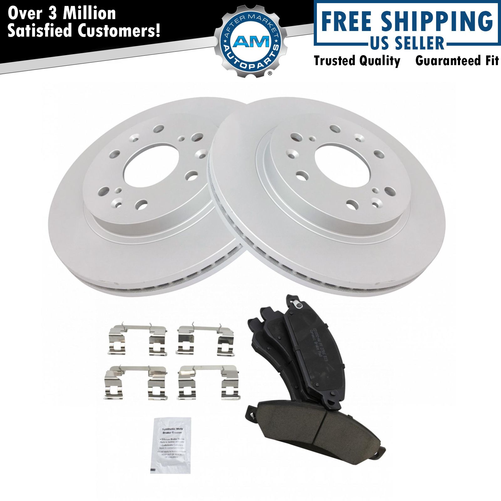 Front Posi Ceramic Brake Pads & G-Coated Rotors Kit for Chevy GMC Truck