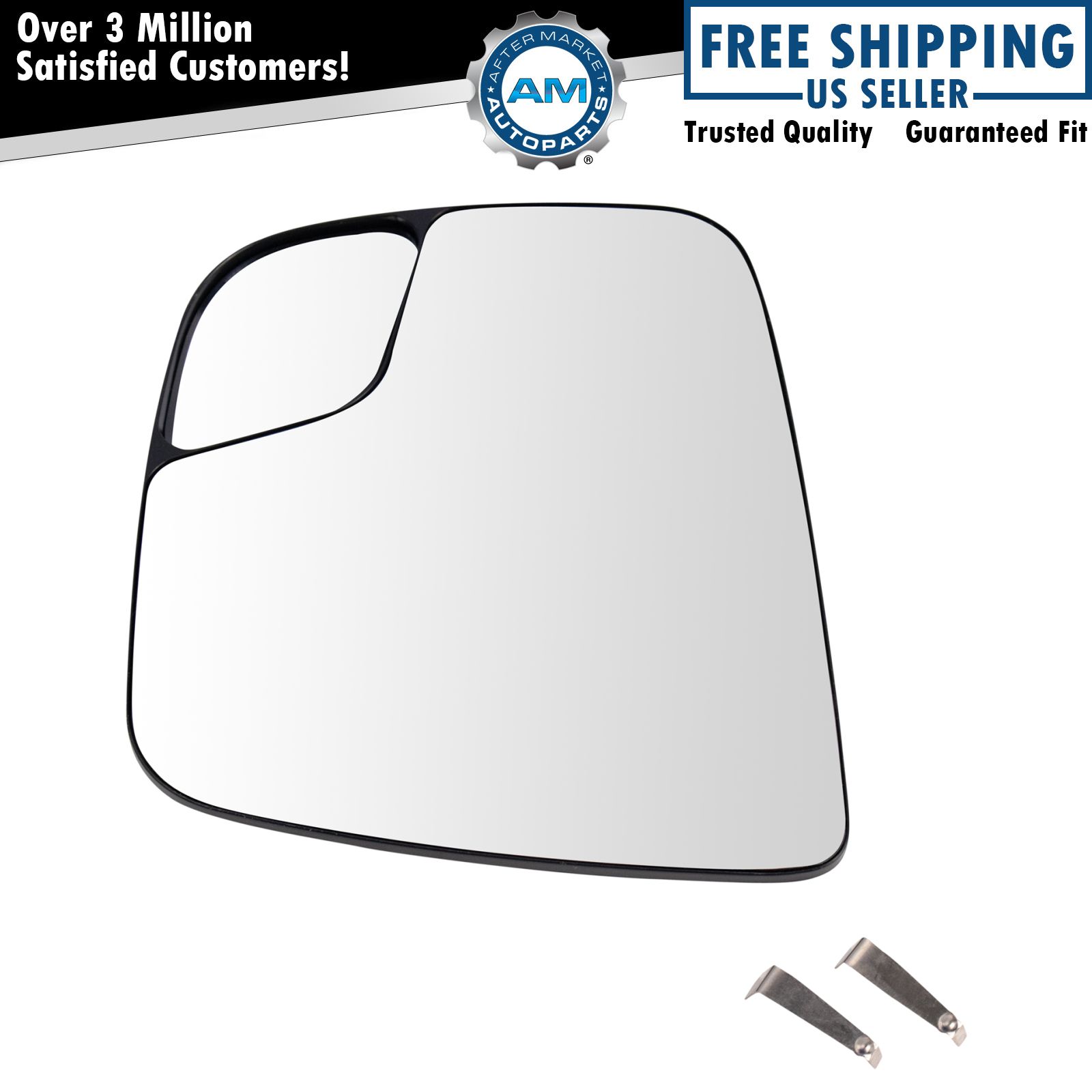 Mirror Glass with Mounting Bracket Driver Side Left LH for 13-14 NV200