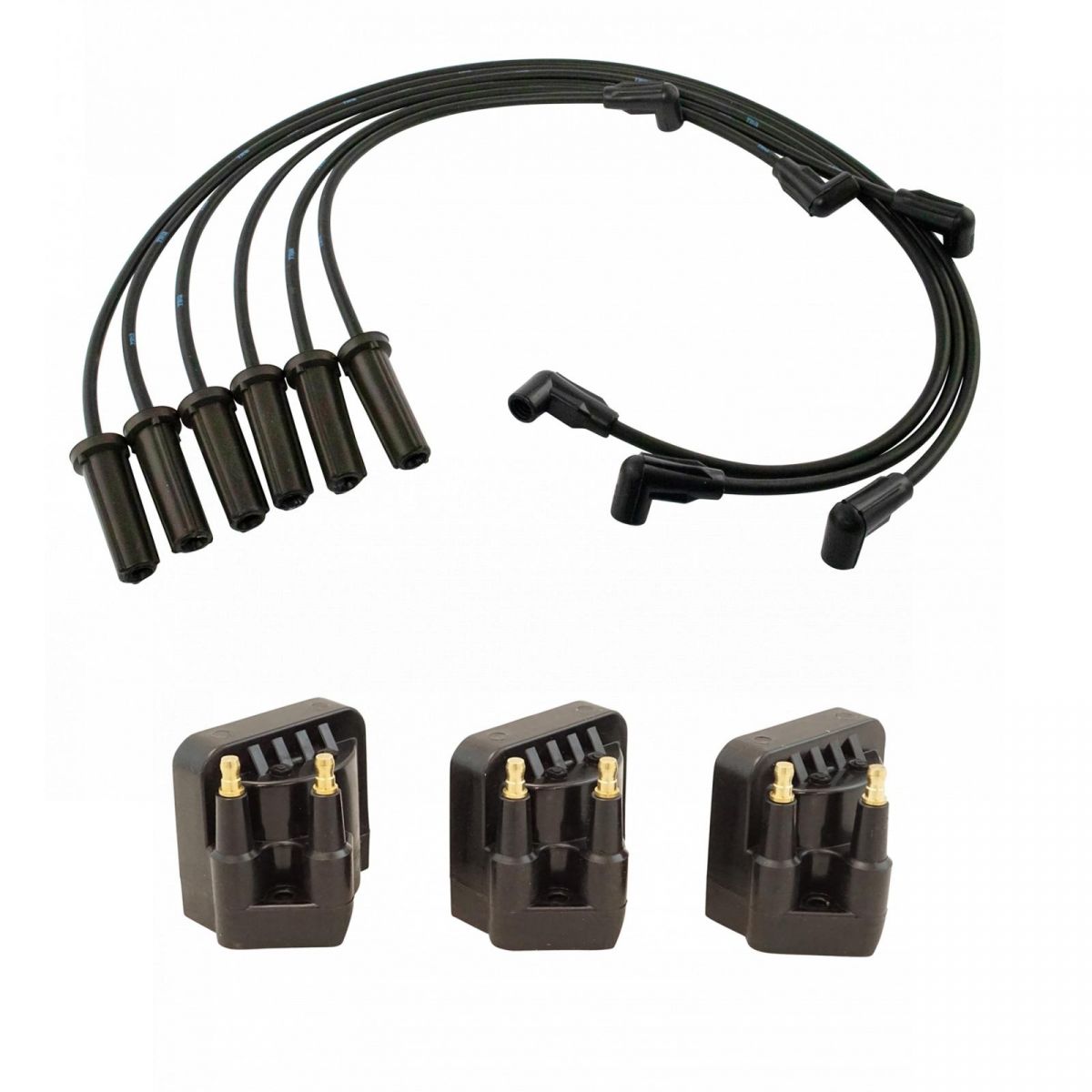 Ignition Coil & Spark Plug Wire Kit Set for Buick Oldsmobile 3.8L New ...