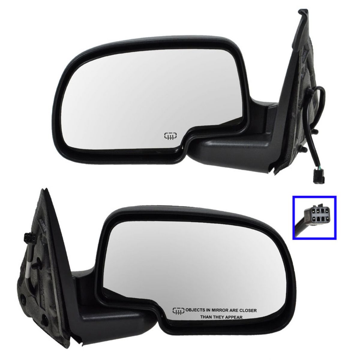 Heated Power Mirror Pair Set of 2 for 9902 Chevy Silverado Sierra