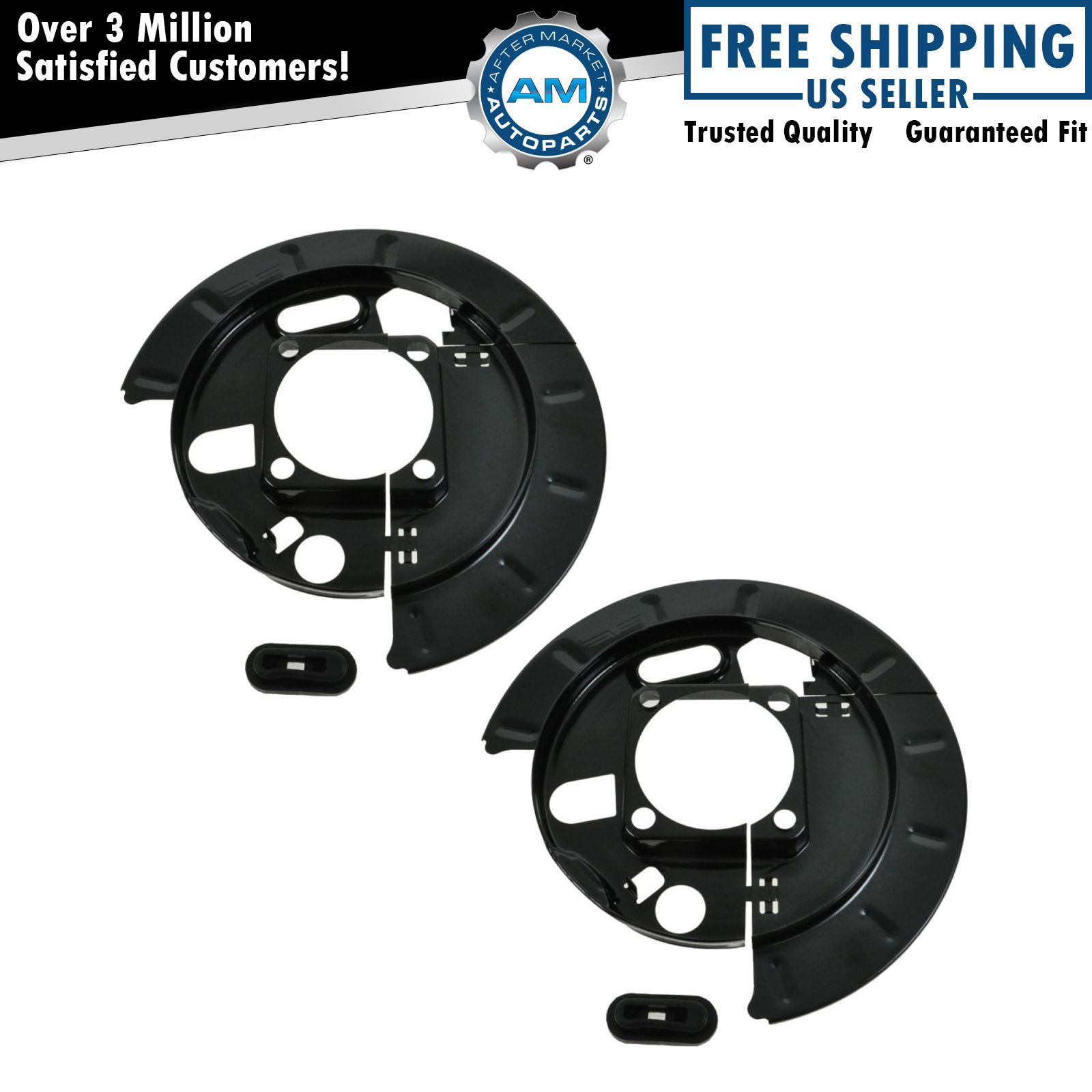 Dorman 2 Piece Rear Disc Brake Backing Plate Pair for Chevy GMC Pickup Truck