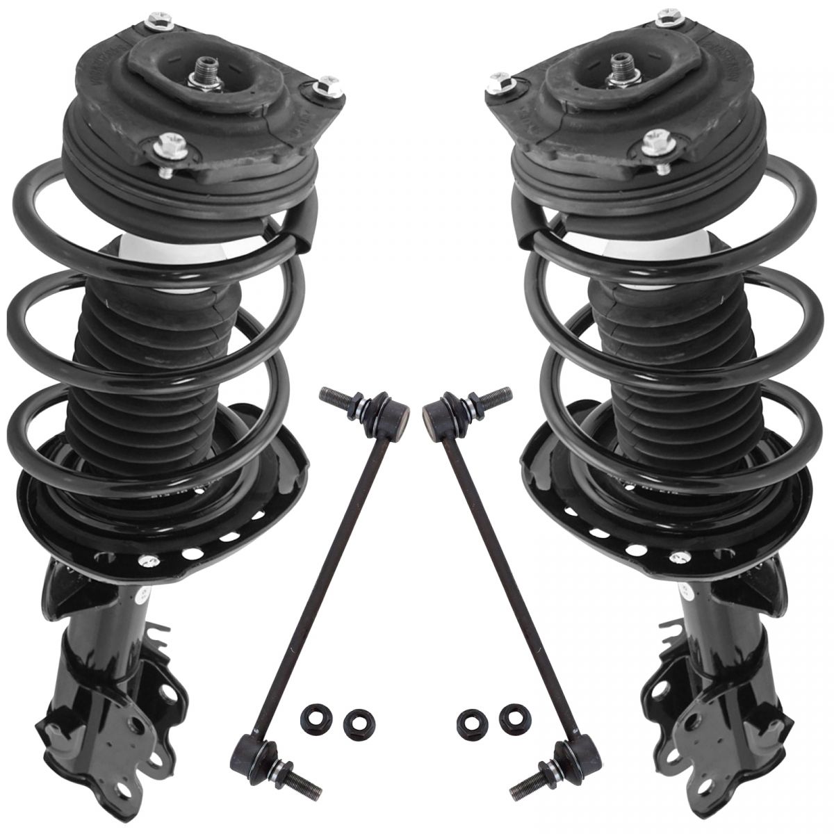 Front Strut & Spring Assemblies with Sway Bar End Links Kit for Nissan