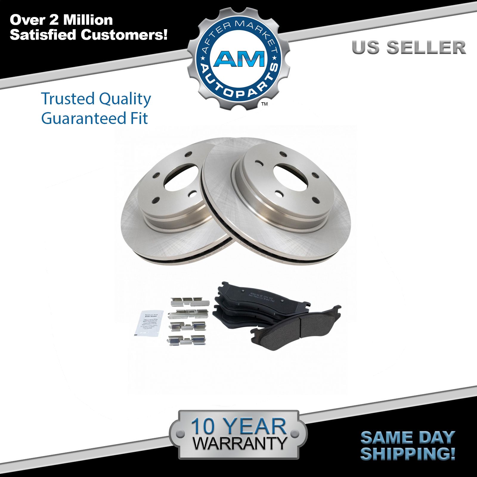 OE Replacement 2012 Ram 1500 w//8 Lug Whls Rotors Ceramic Pads F+R