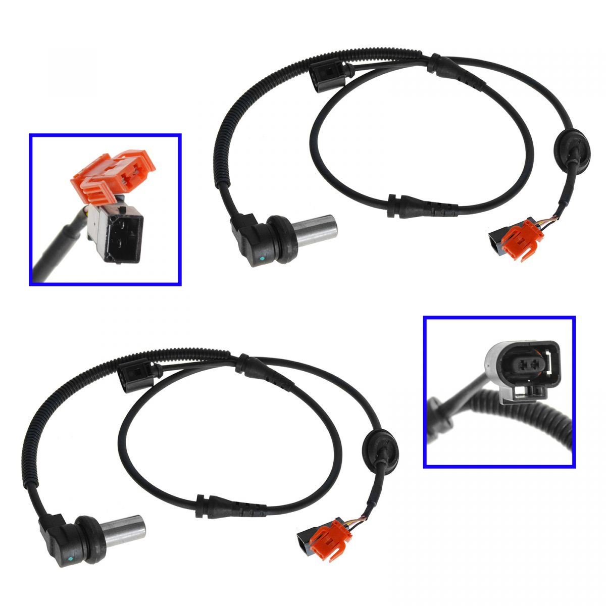 ABS Wheel Speed Sensor Front Driver & Passenger Pair Set for Audi A4 VW