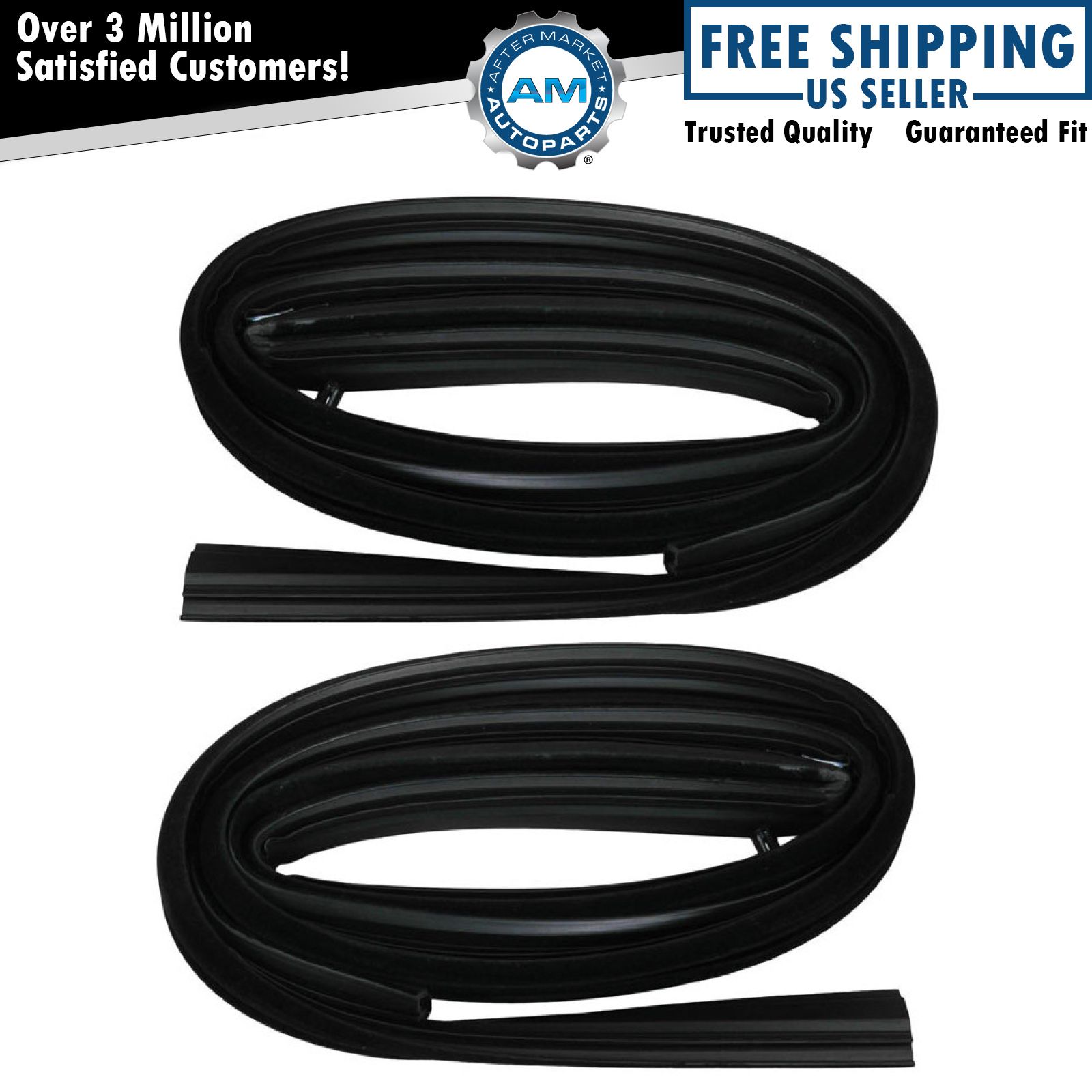 Front Door Glass Run Channel Weatherstrip Seals Pair for Chevy GMC Pickup Truck eBay