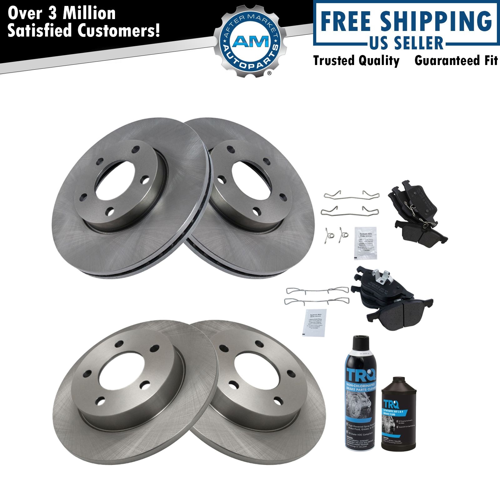 <b>Dot 3 & 4 Semi-Metallic Brake Pad & Rotor Kit</b>
