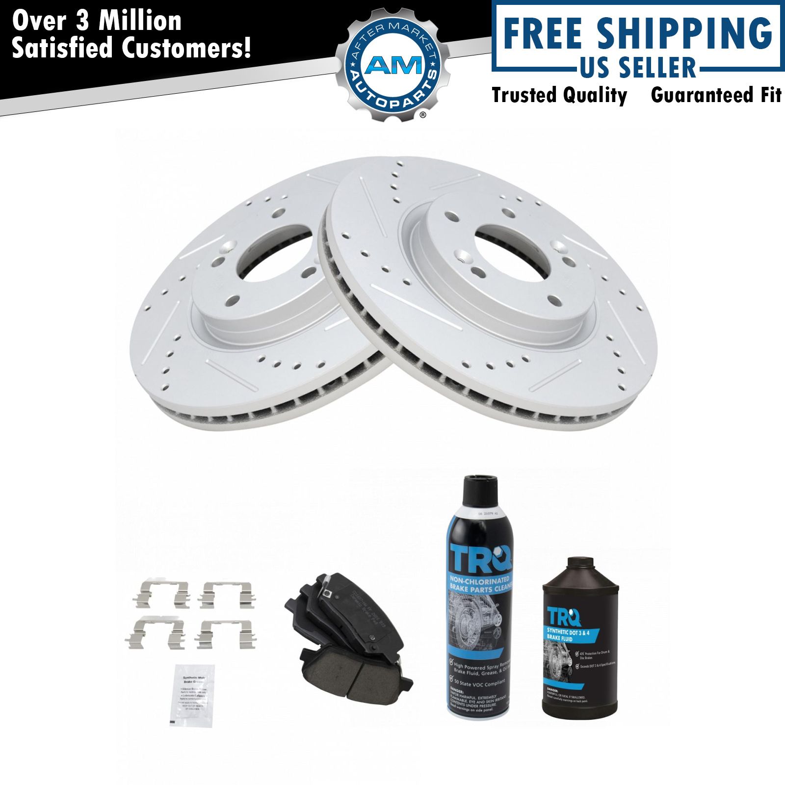 <b>Dot 3 & 4 Ceramic Performance Brake Pad & Rotor Kit</b>